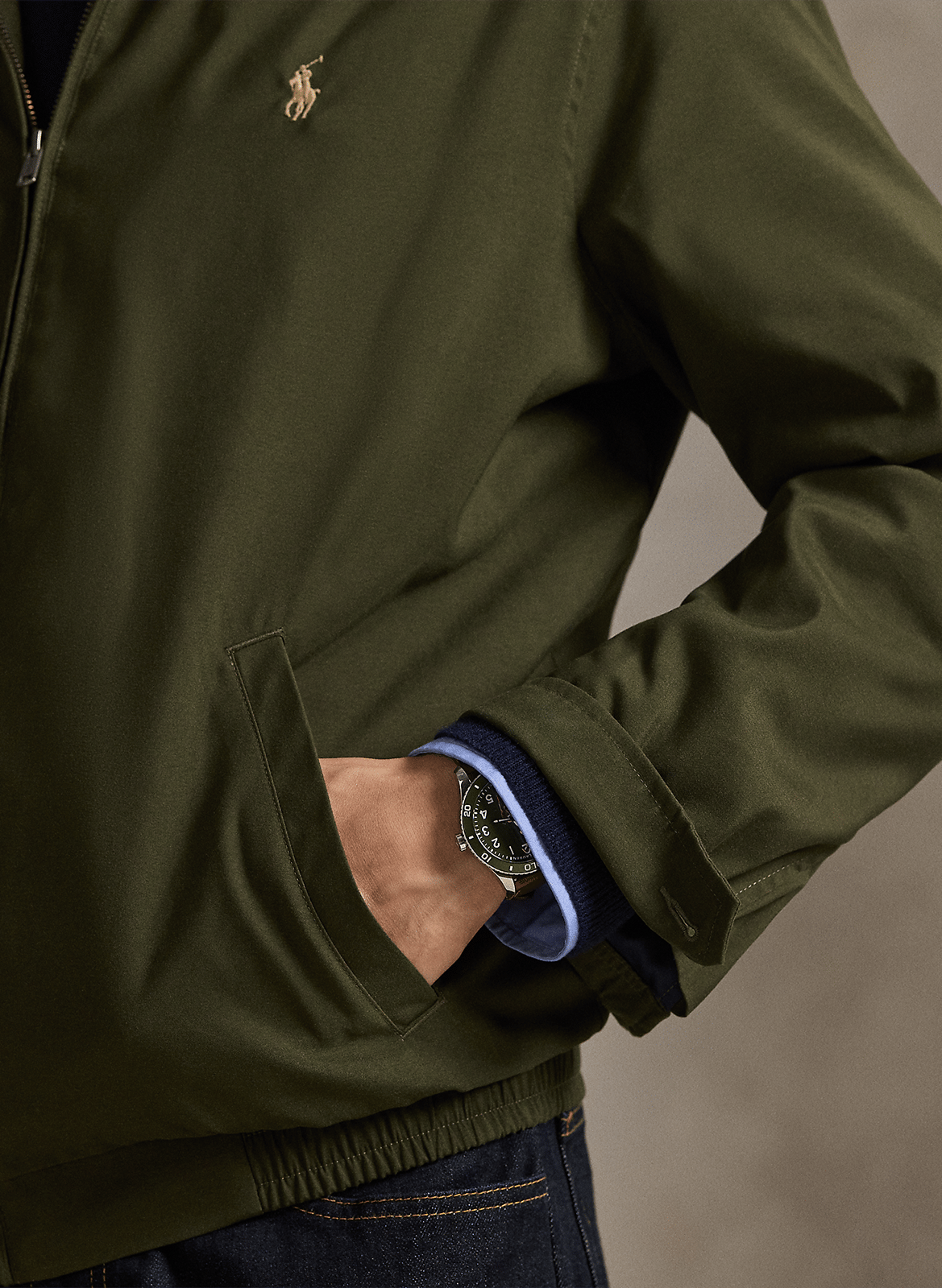 Blouson col classique  | Vert POLO RALPH LAUREN Homme