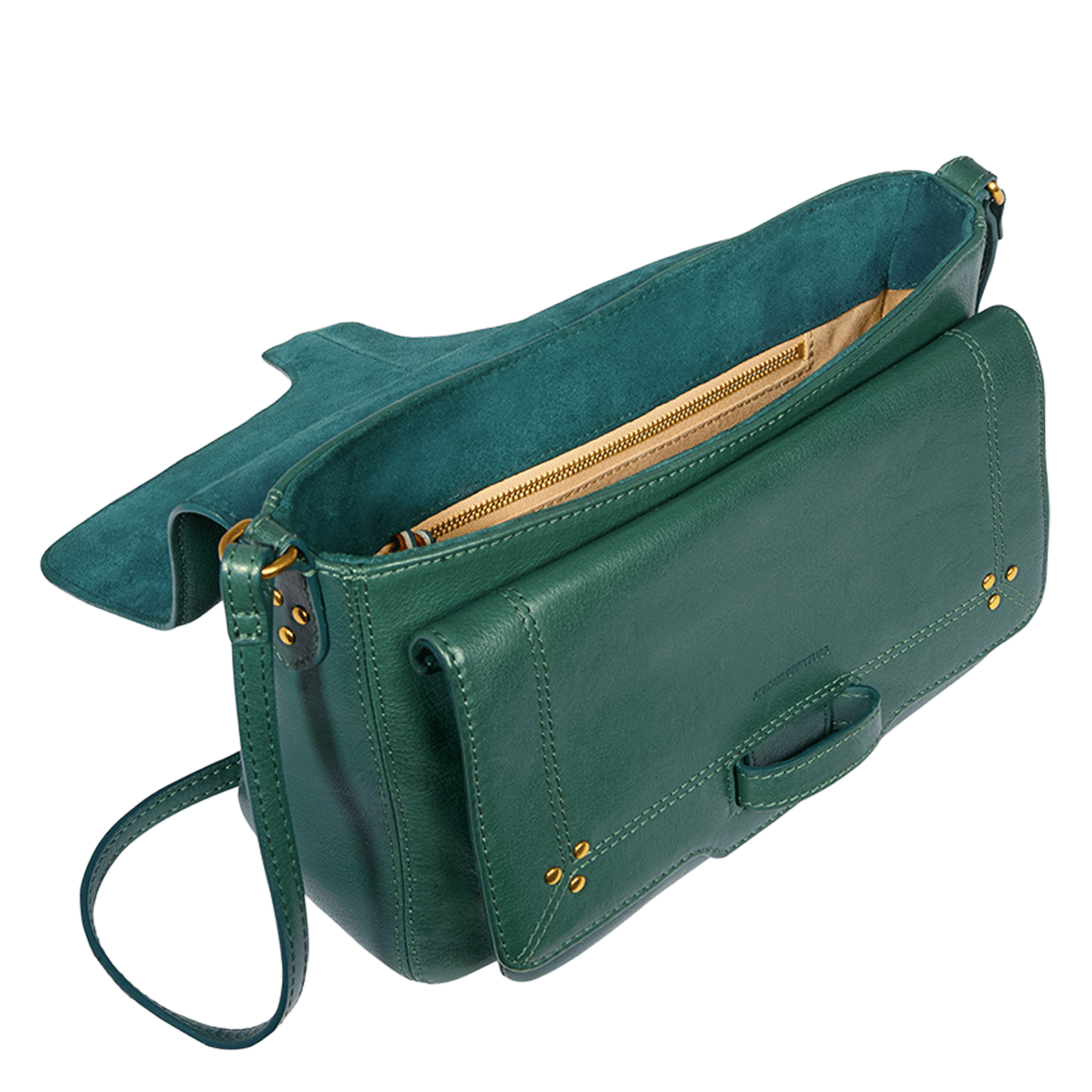 Sac bandoulière en cuir JEROME DREYFUSS Kaki