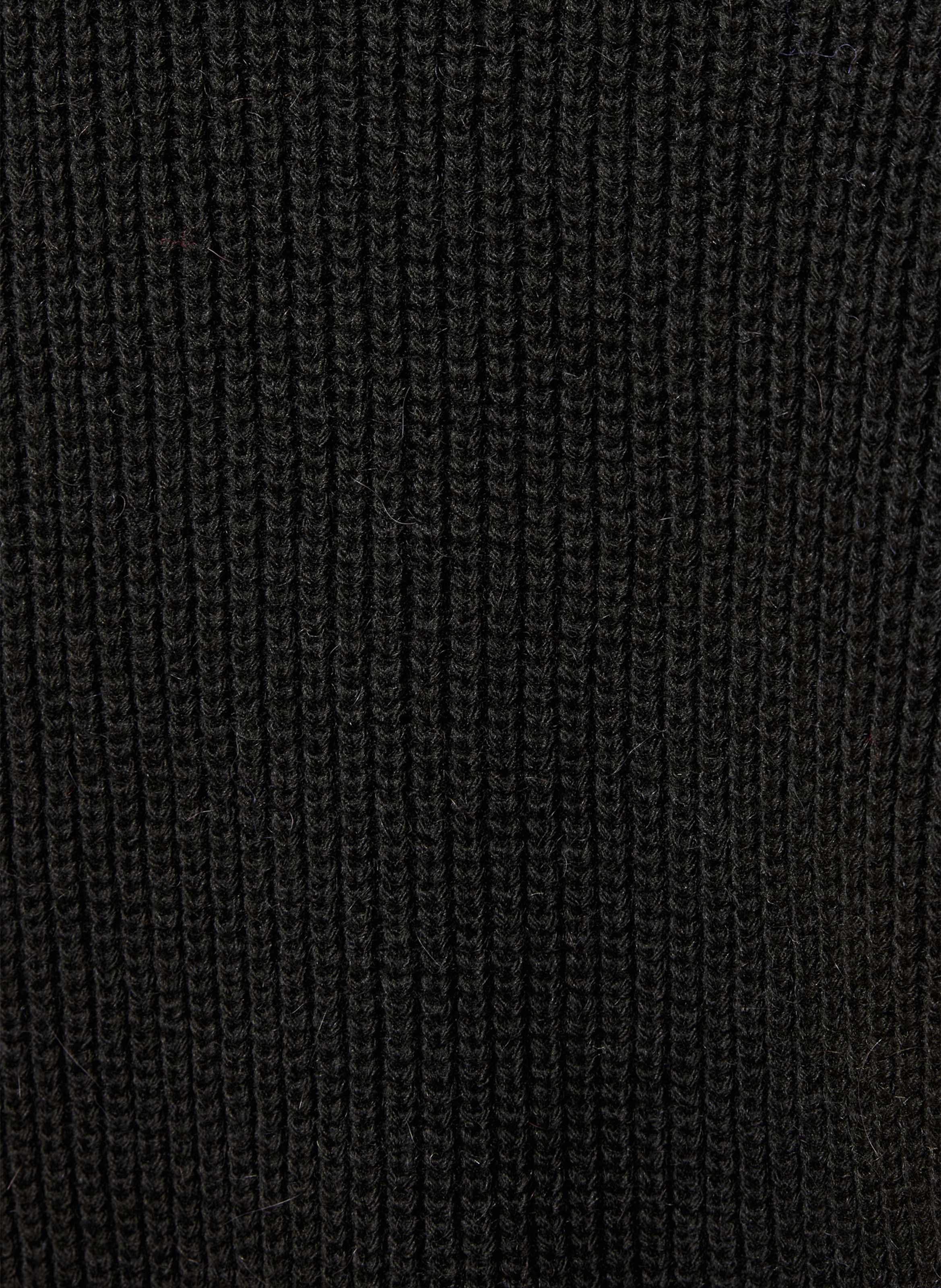 Ample ribbed boat neck sweater with pearl detail LA FEE MARABOUTEE Black