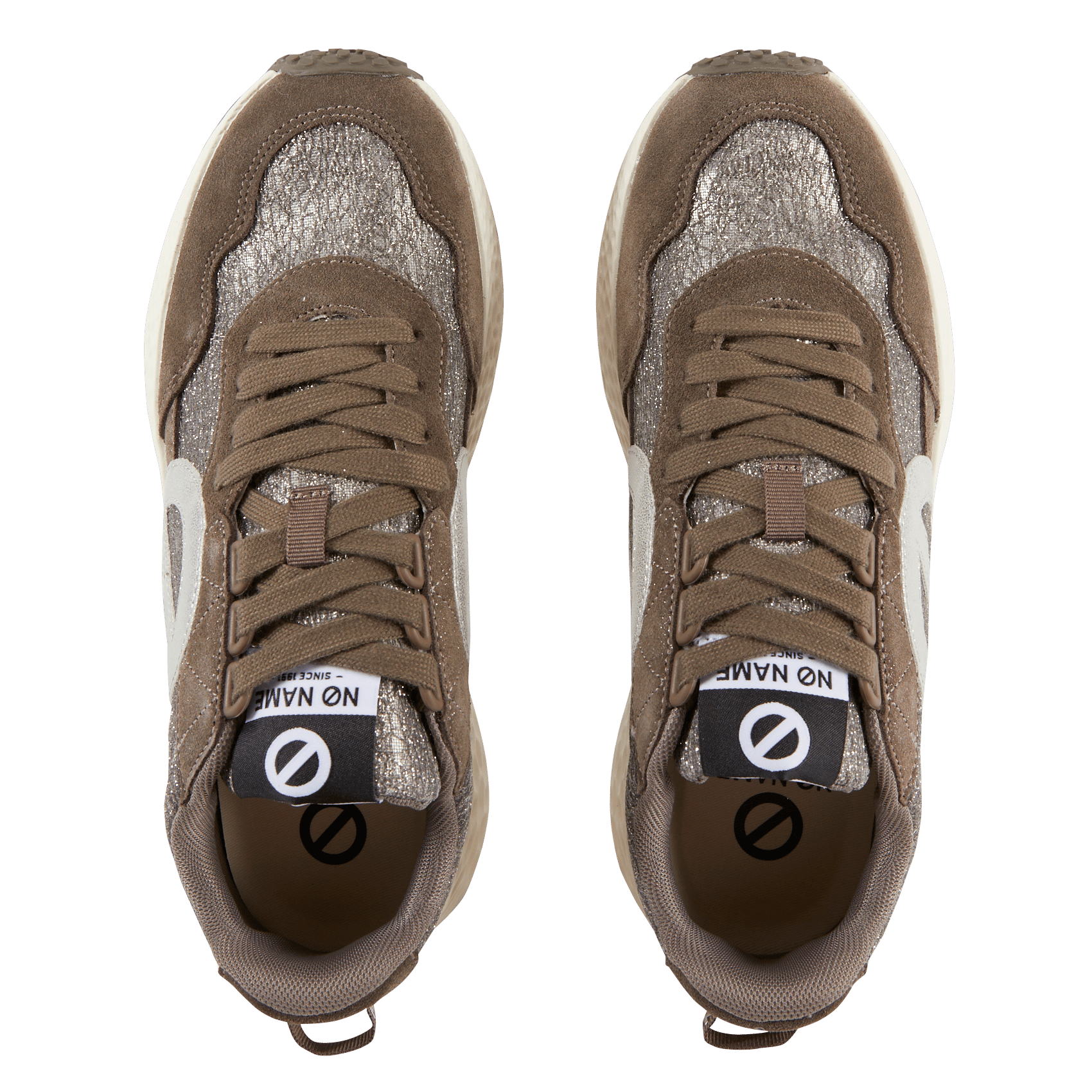 Glitter sneakers van gemengd leer NO NAME Veelkleurig