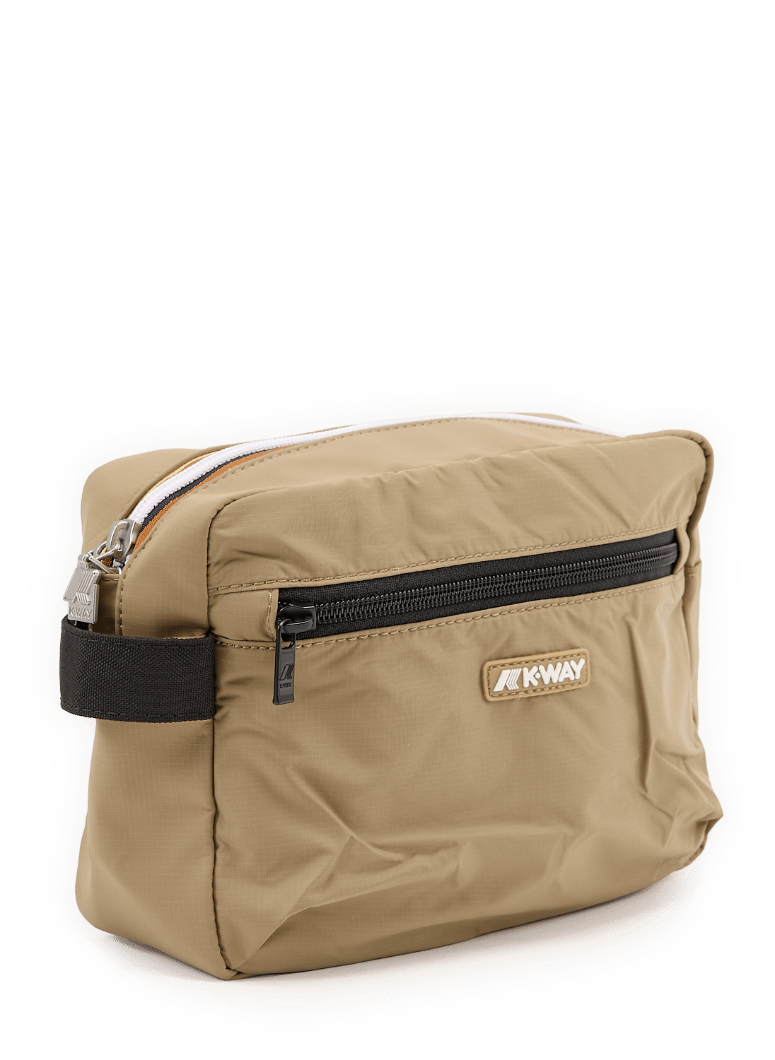 Einfarbige Reise-Clutch mit Reißverschluss | Beige K-WAY Damen
