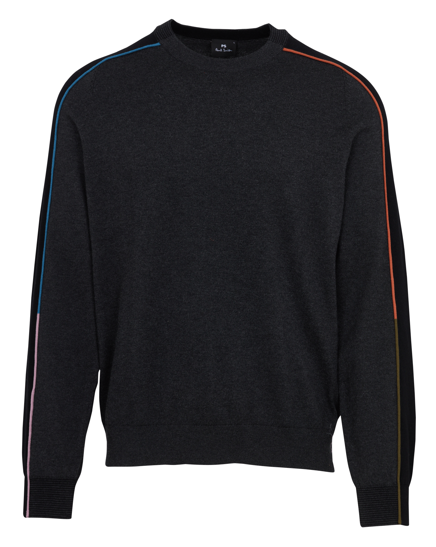 Feinstrickpullover mit Rundhalsausschnitt aus Baumwolle und Wolle PAUL SMITH Schwarz