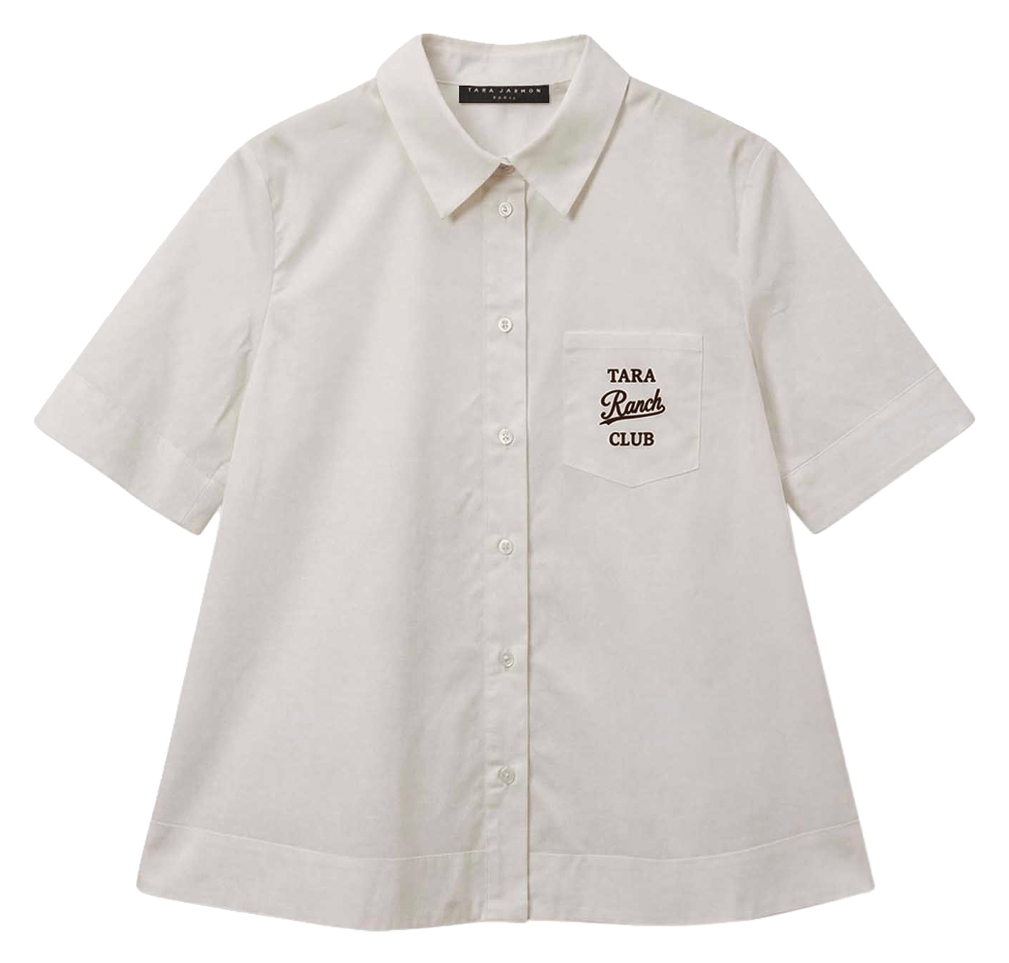 Korte mouwen knoopshirt TARA JARMON Wit