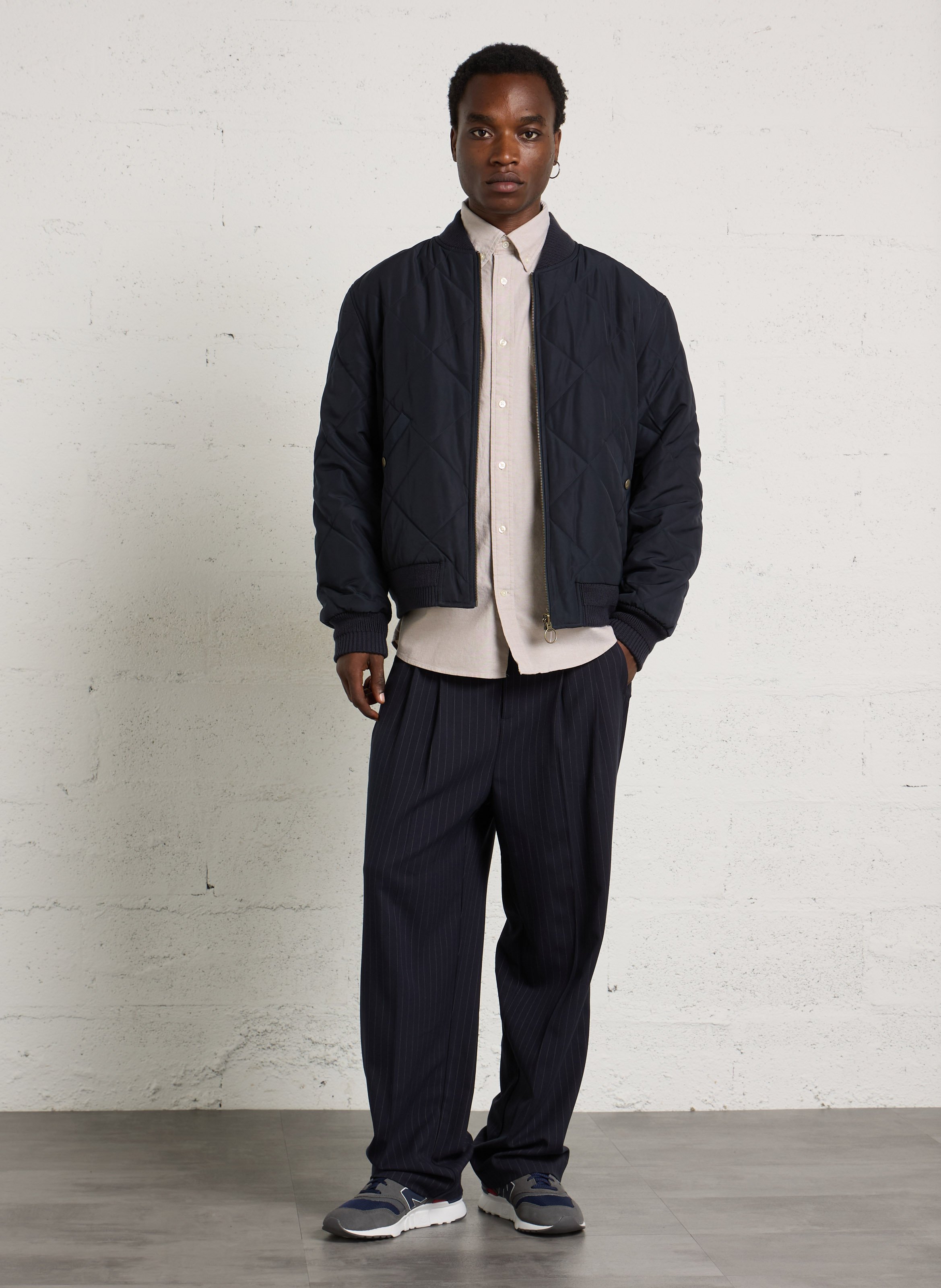 Blouson droit réversible à carreaux effet matelassé GANT Bleu