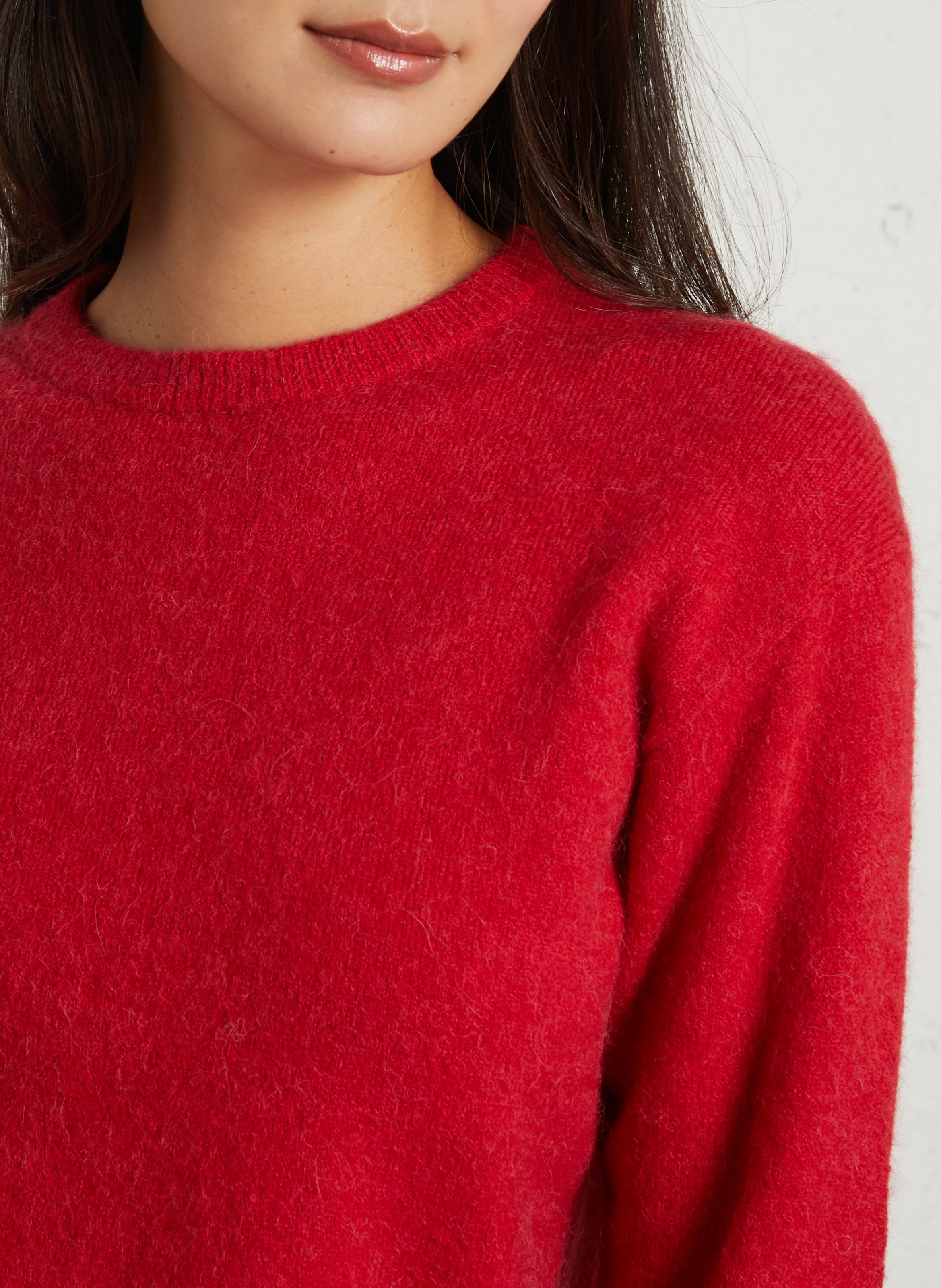 Weiter Pullover mit Rundhalsausschnitt LEON & HARPER Rot