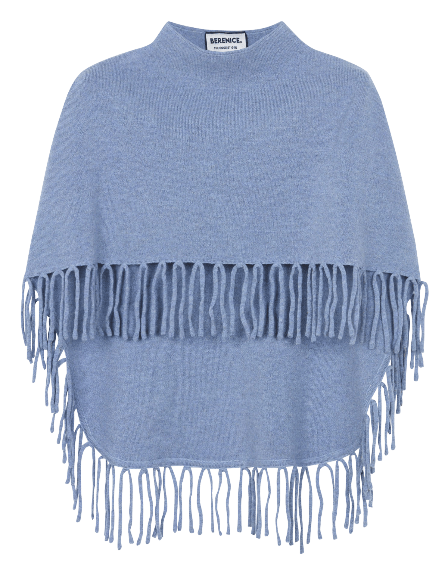 Wool poncho BERENICE Blue