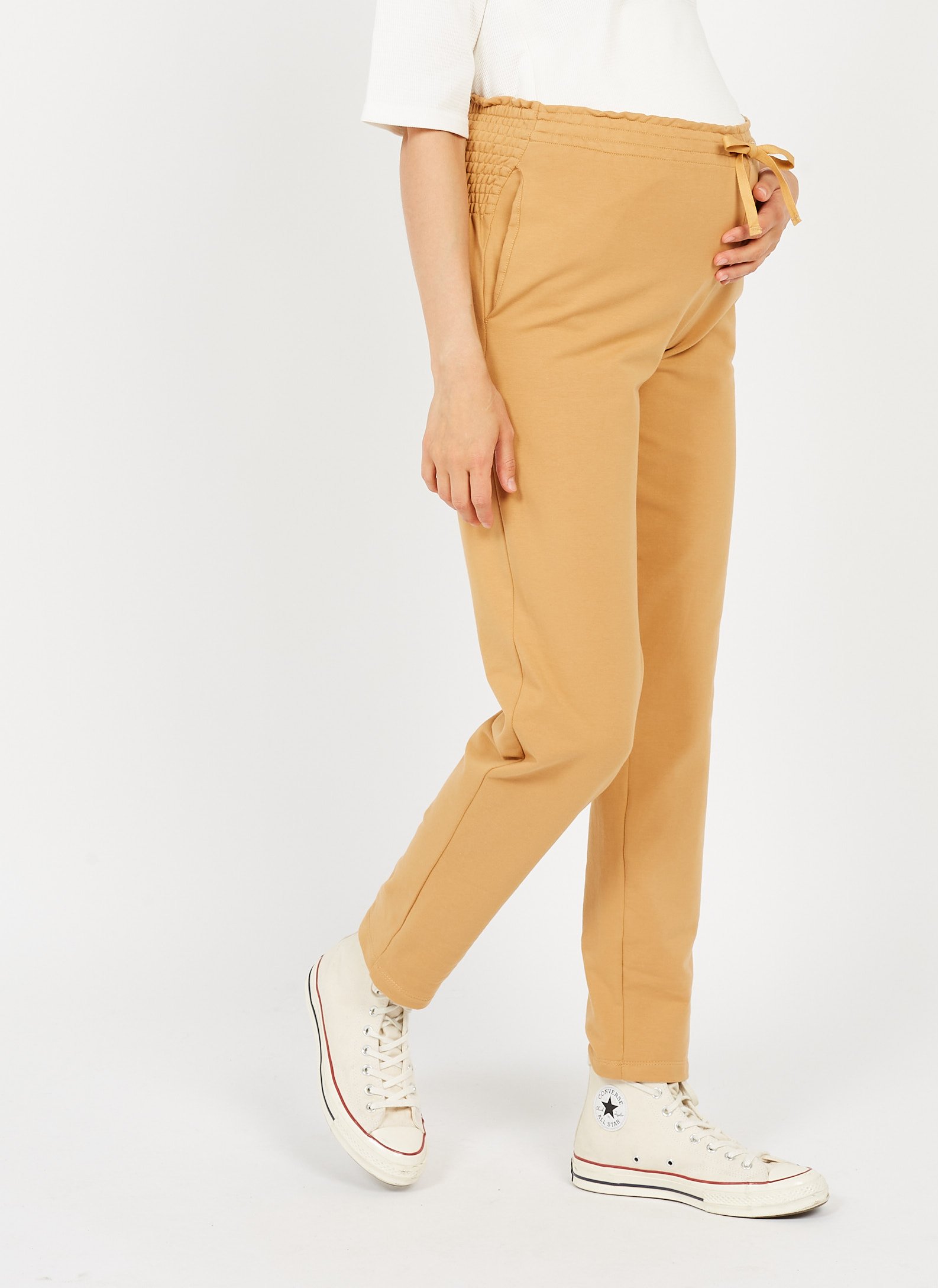 Straight-cut maternity pants POLINA Brown