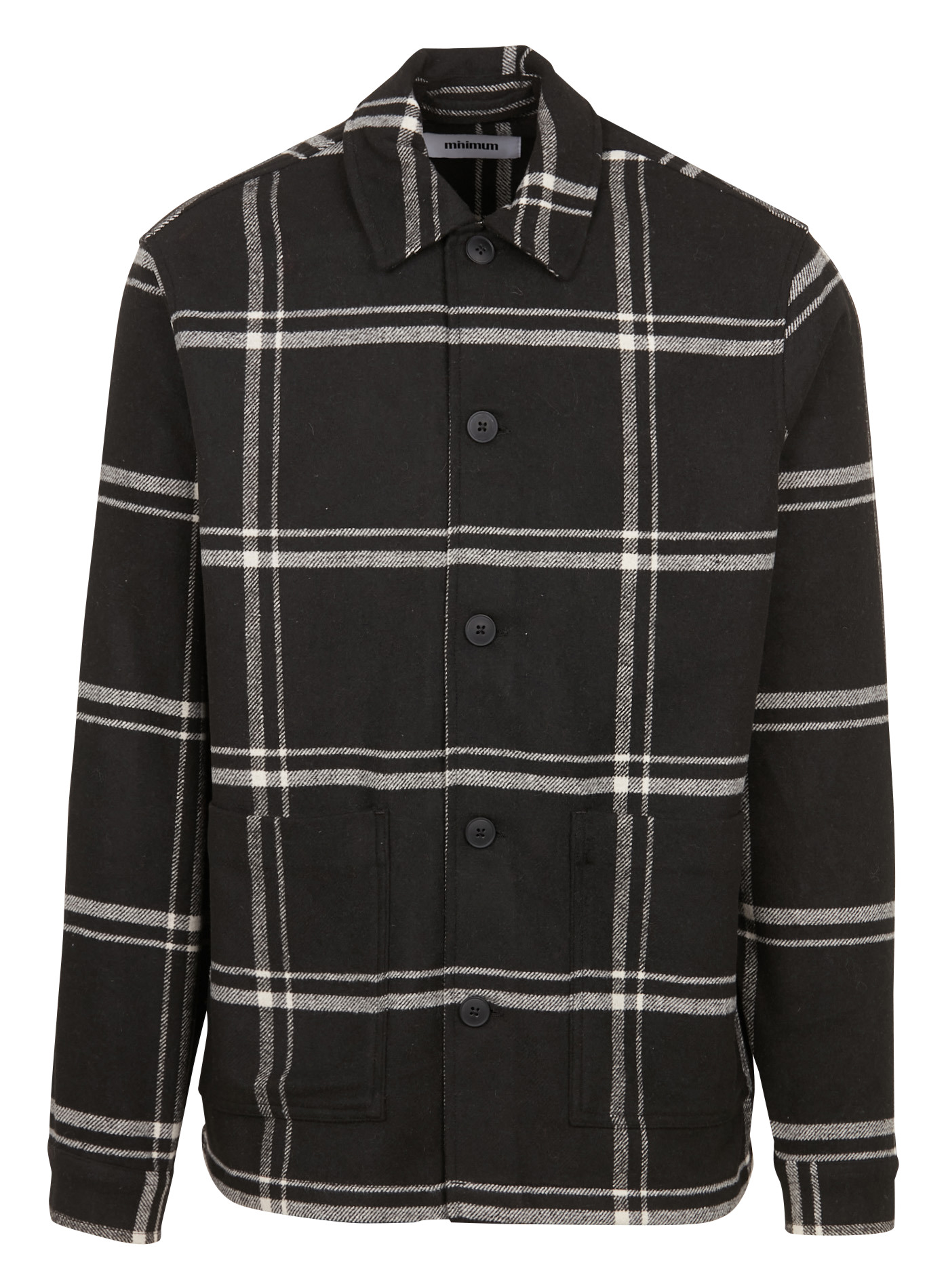 Checked overshirt with classic collar MINIMUM Black