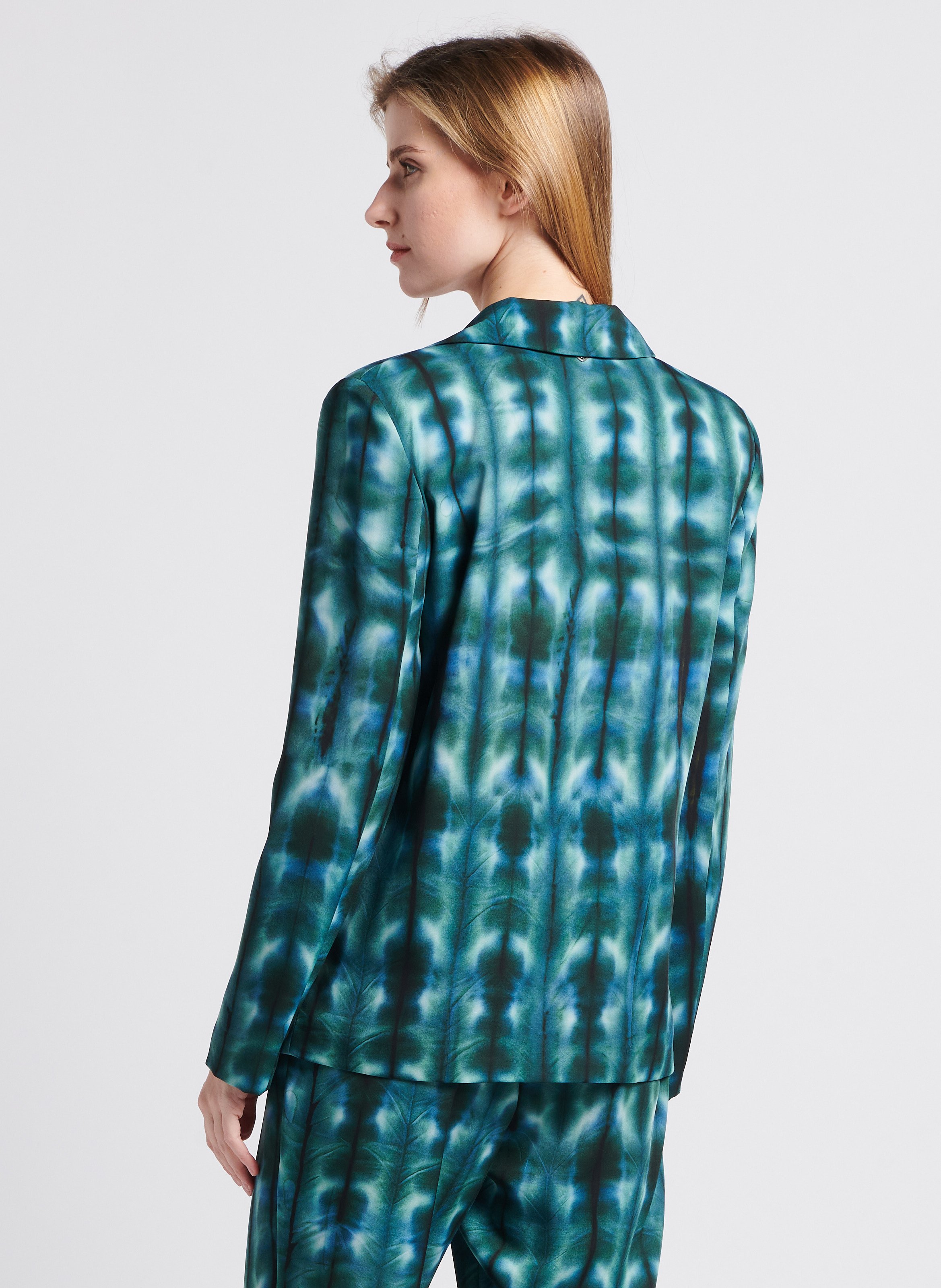 Blazer droit imprimé abstrait PLEASE Bleu