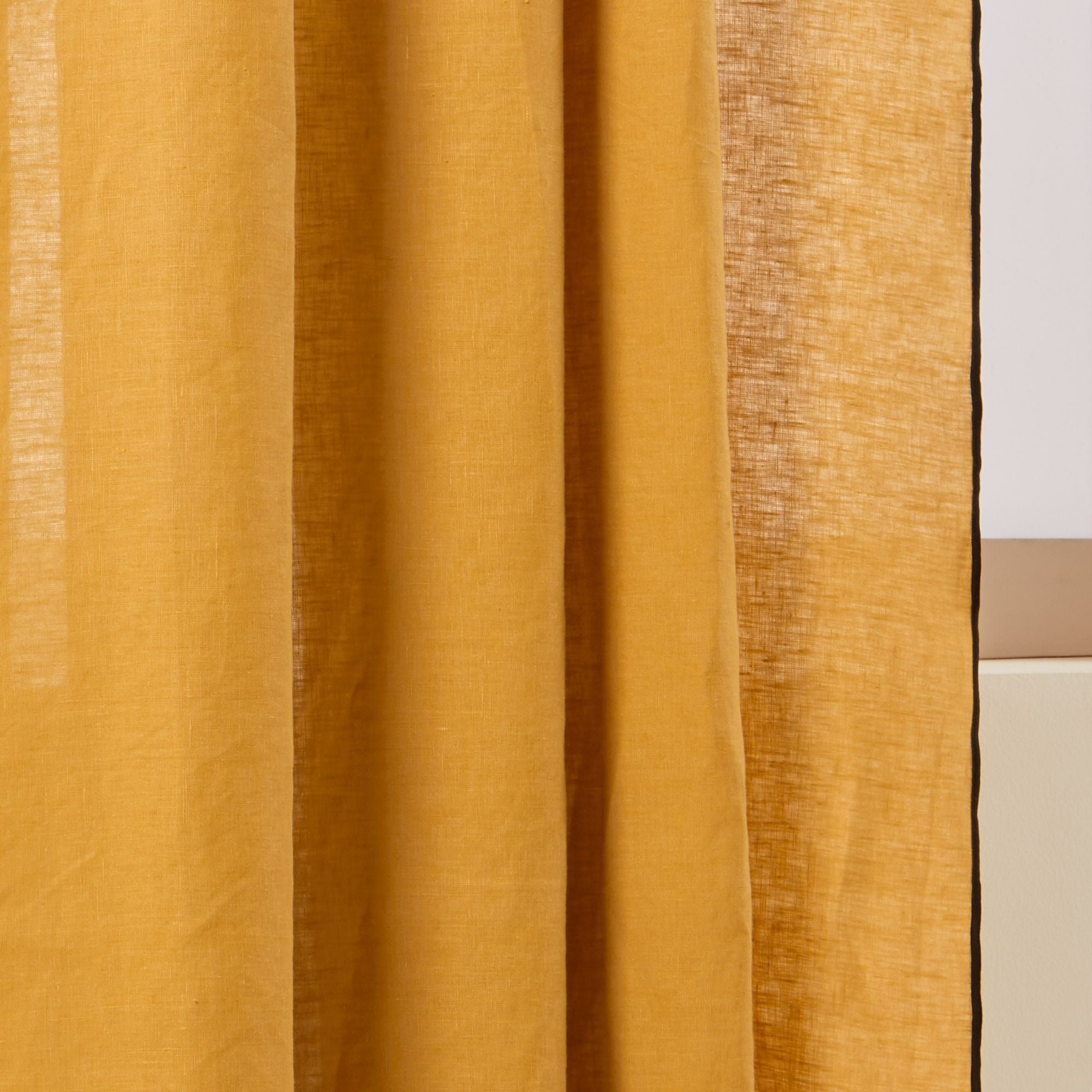 Curtain with gathering tape MADURA Yellow
