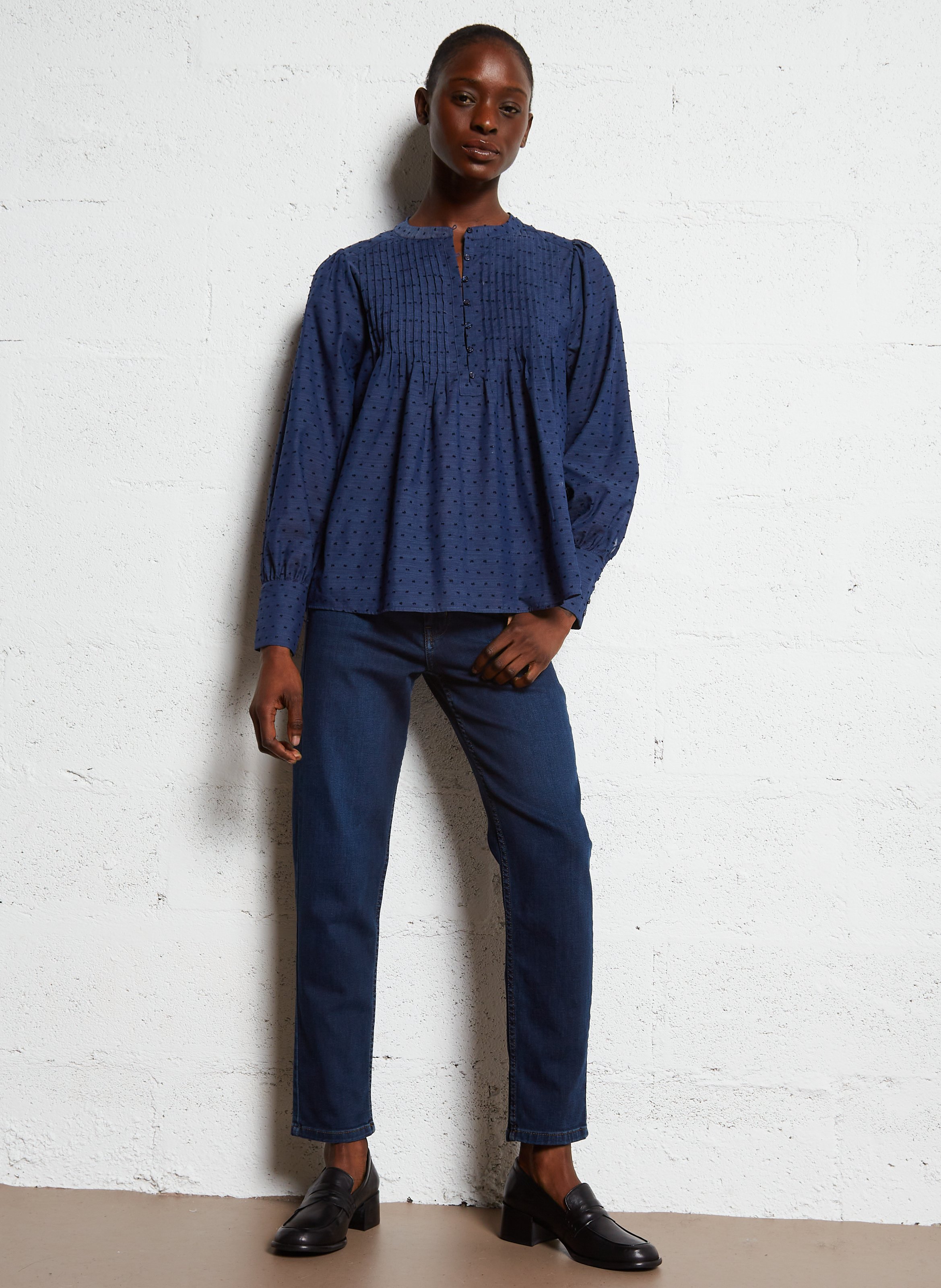 Cotton-blend boyfit jeans SUD EXPRESS Blue