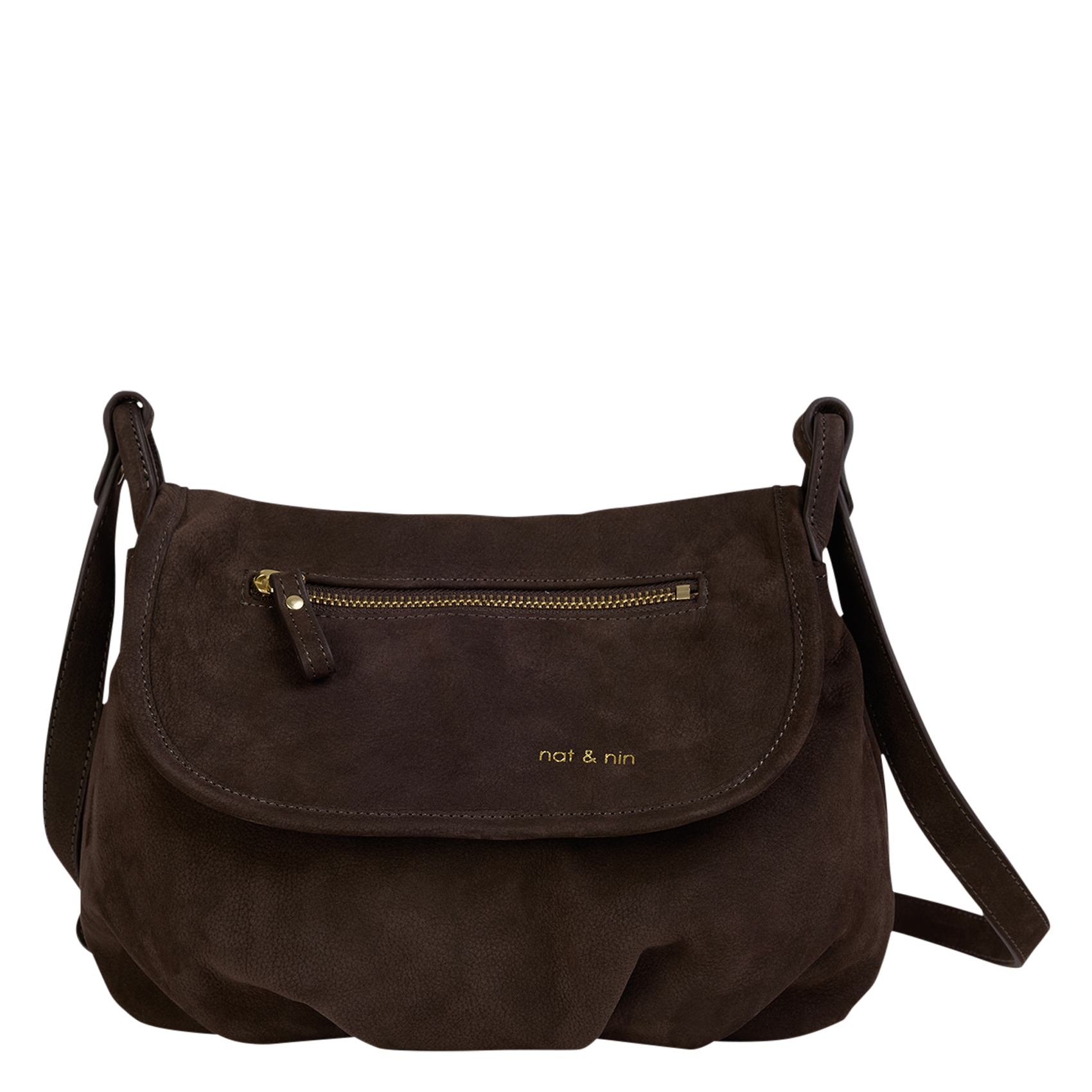 Besace en cuir NAT & NIN Marron