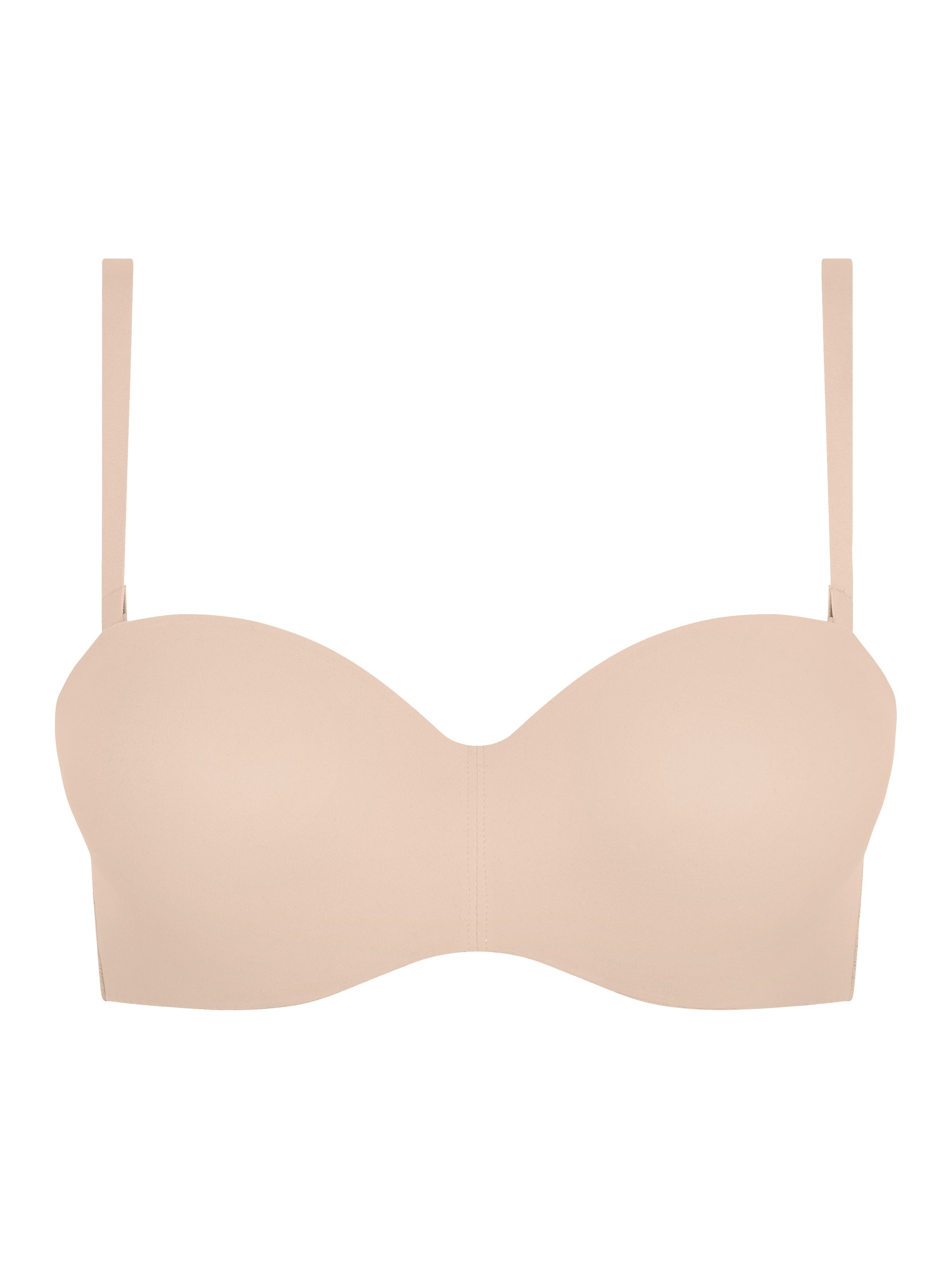 Bandeau bra with cups and removable straps CHANTELLE Beige