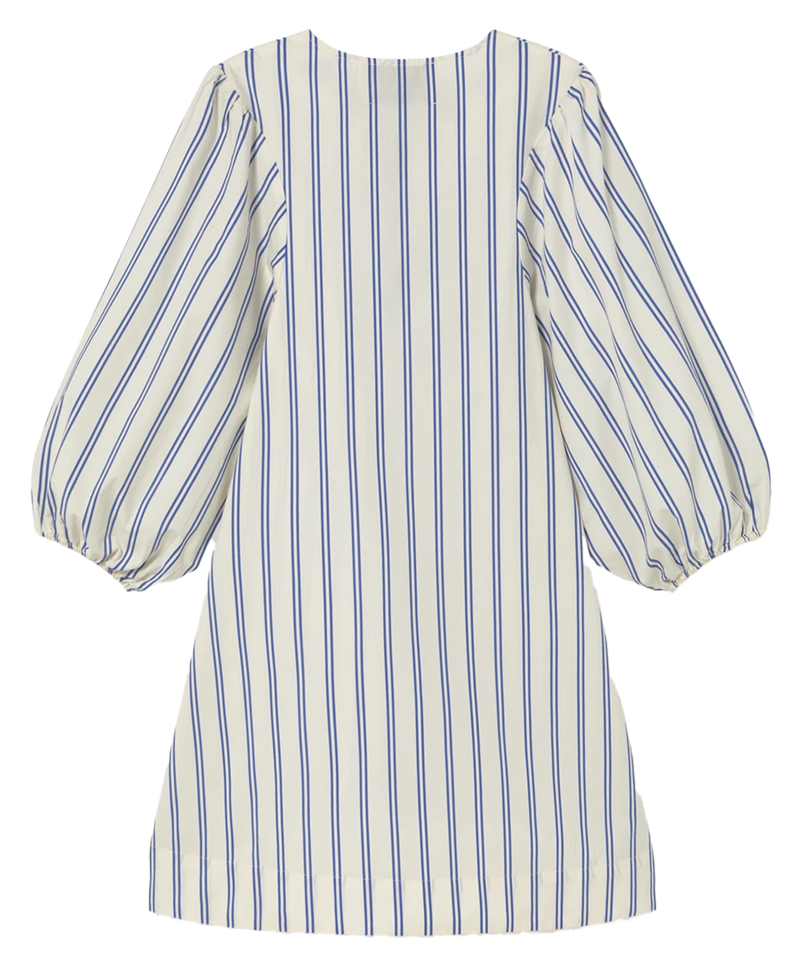 Kurzes Rundhals-Streifenkleid aus Baumwolle THE TINY BIG SISTER Blau