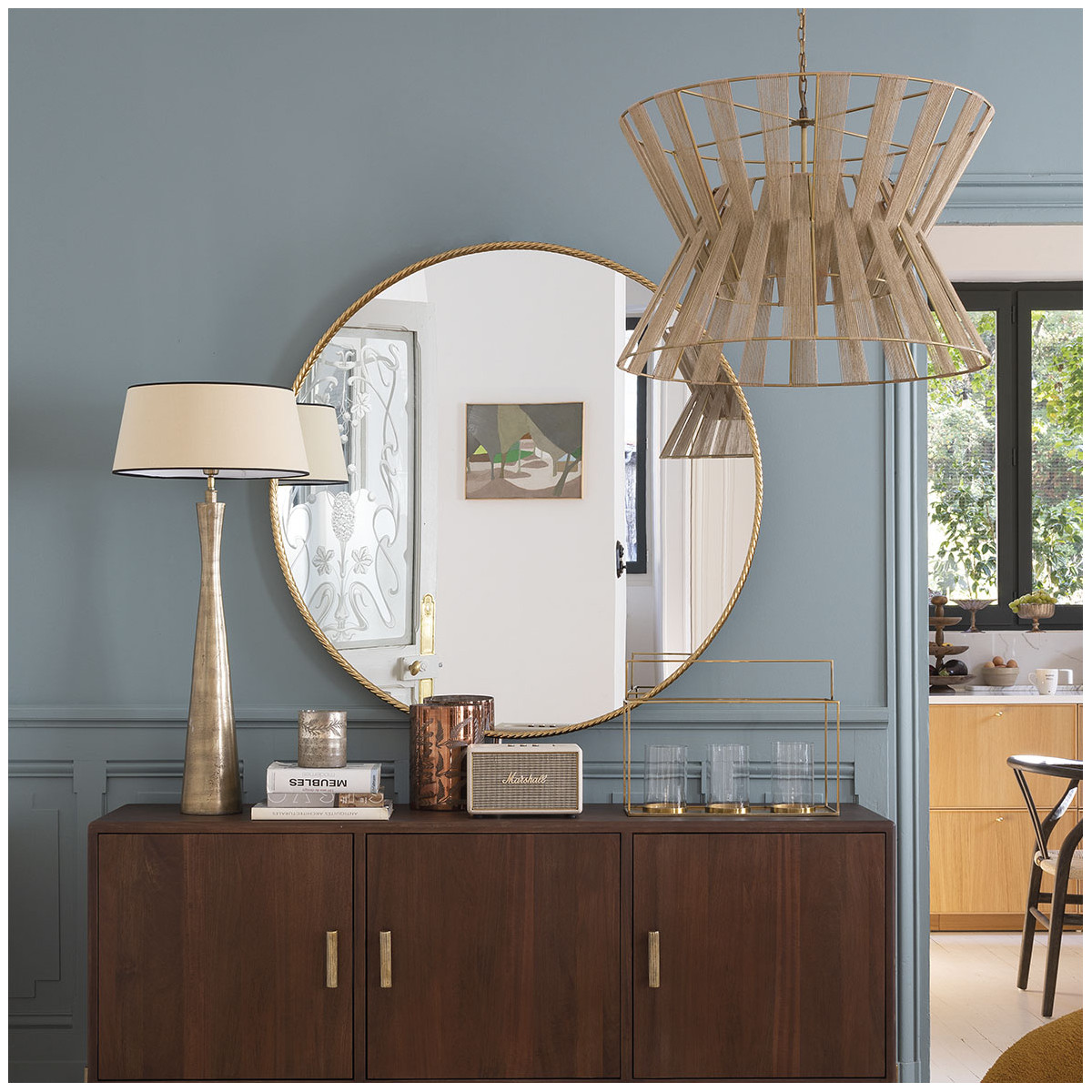 Woven jute ceiling light BLANC D'IVOIRE Beige