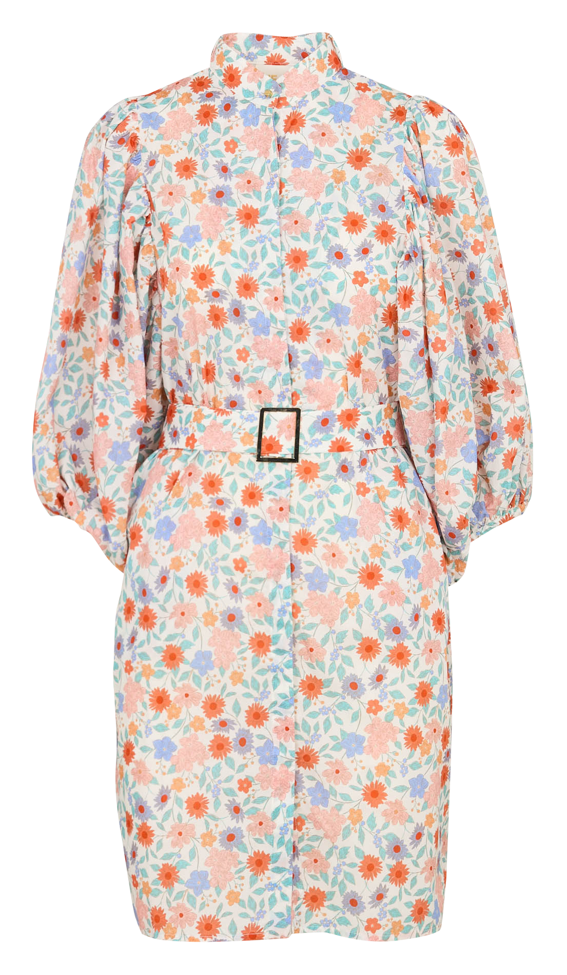 Short round-neck cotton dress THE LABEL EDITION Red