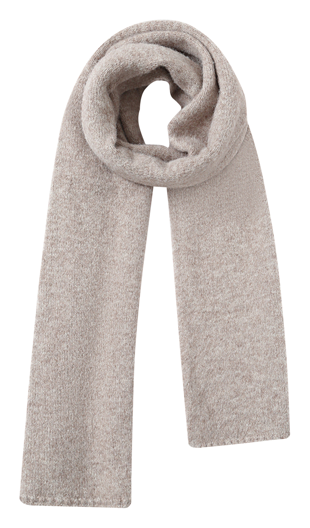 Knit scarf with ribbed finishes GRACE ET MILA Brown