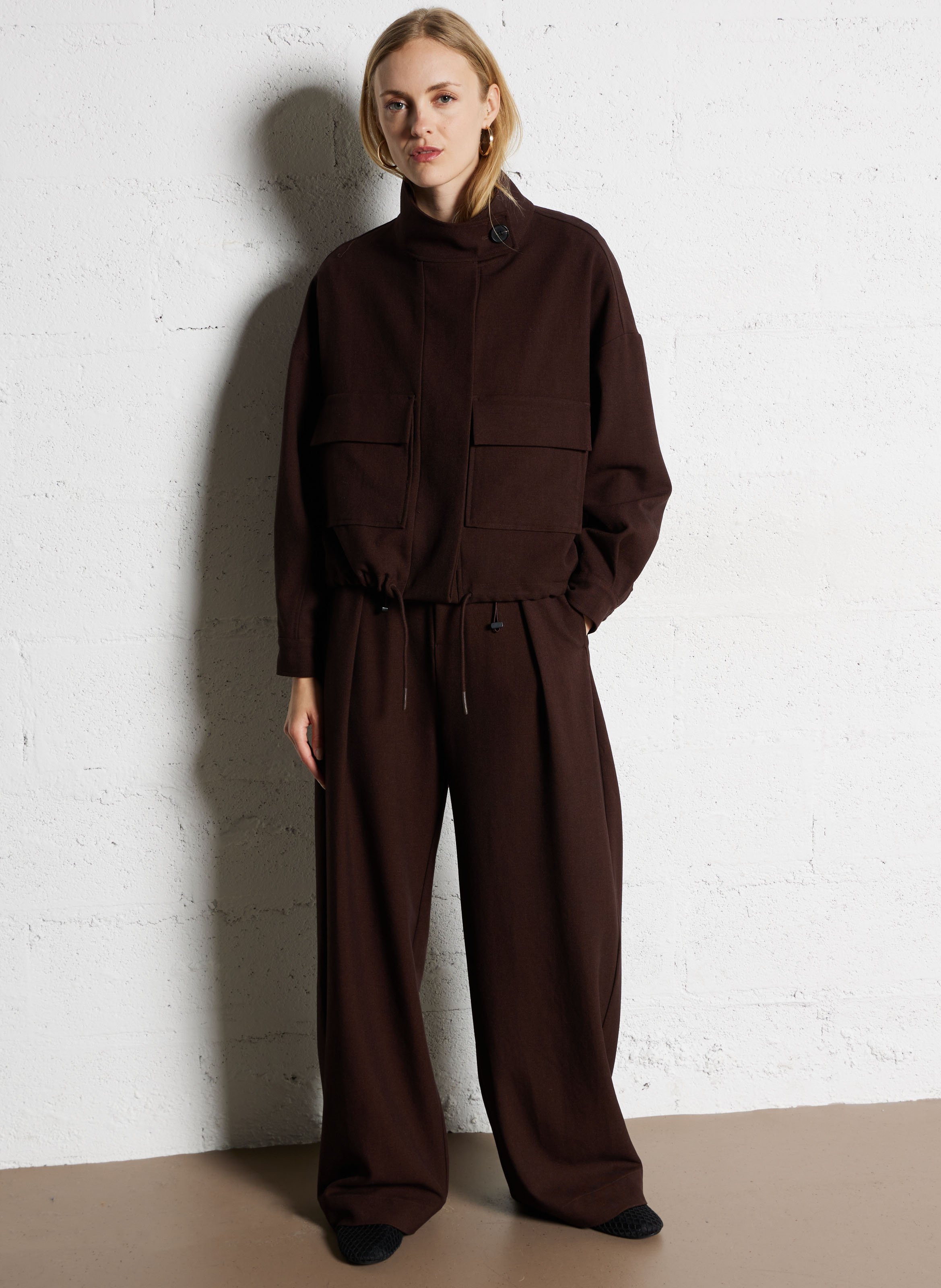 Azawood high-waisted wide-leg trousers - Look 2