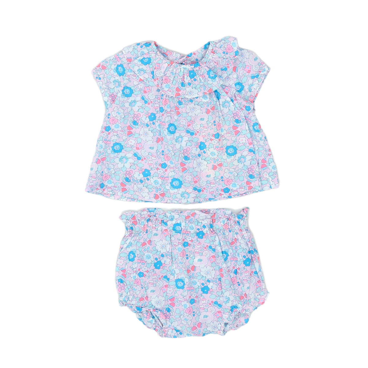 Blue Baby Set - 12 months JACADI - Seconde Main Blue