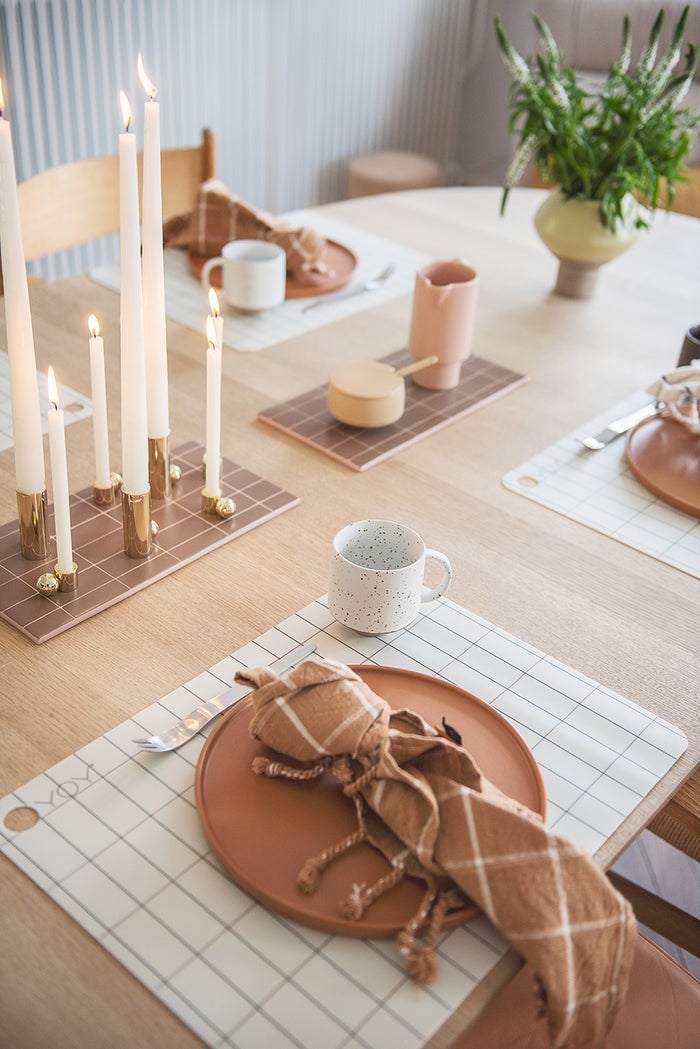 Steel candle holder OYOY LIVING DESIGN Yellow