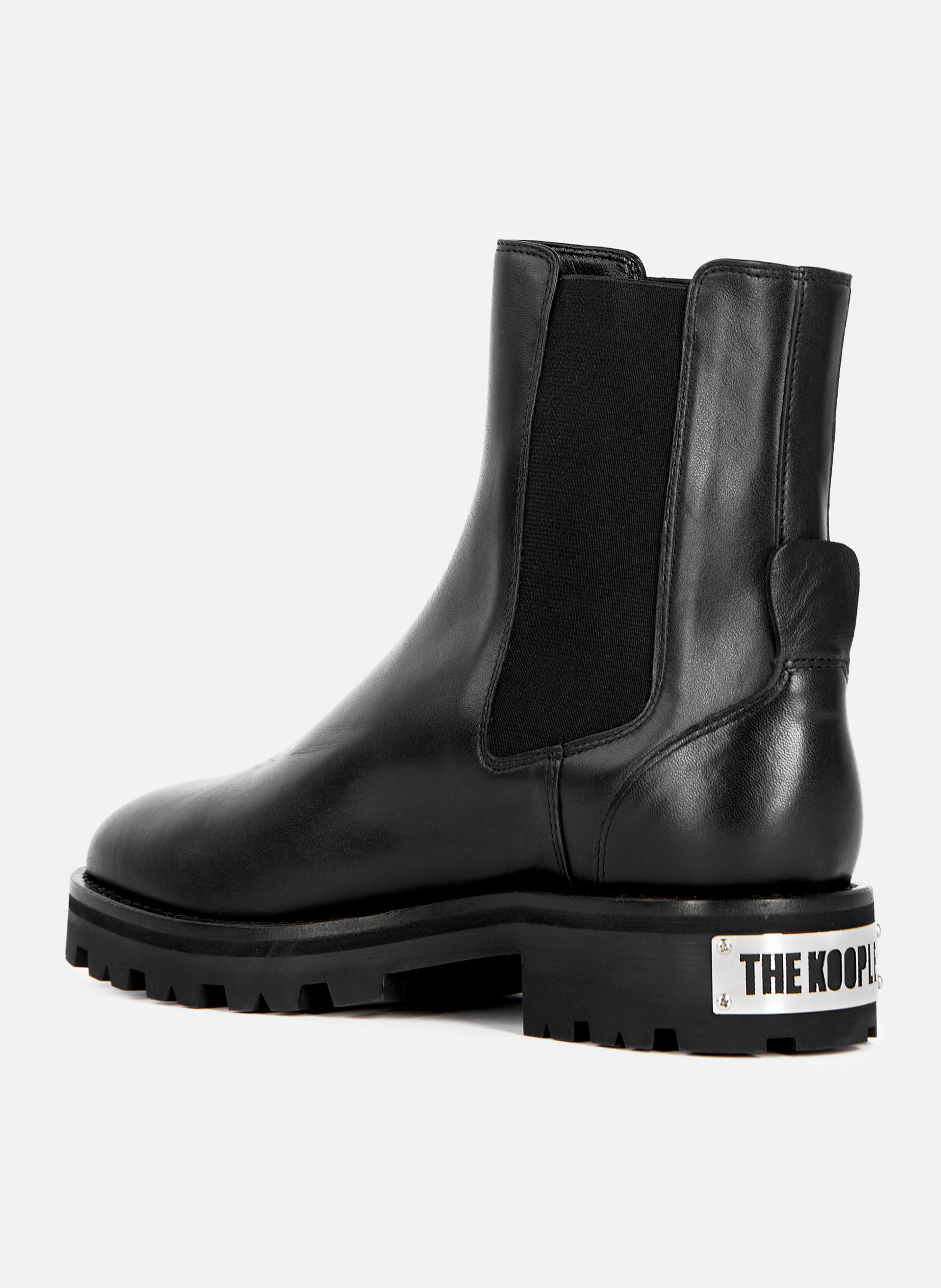 Leather Chelsea boots THE KOOPLES Black
