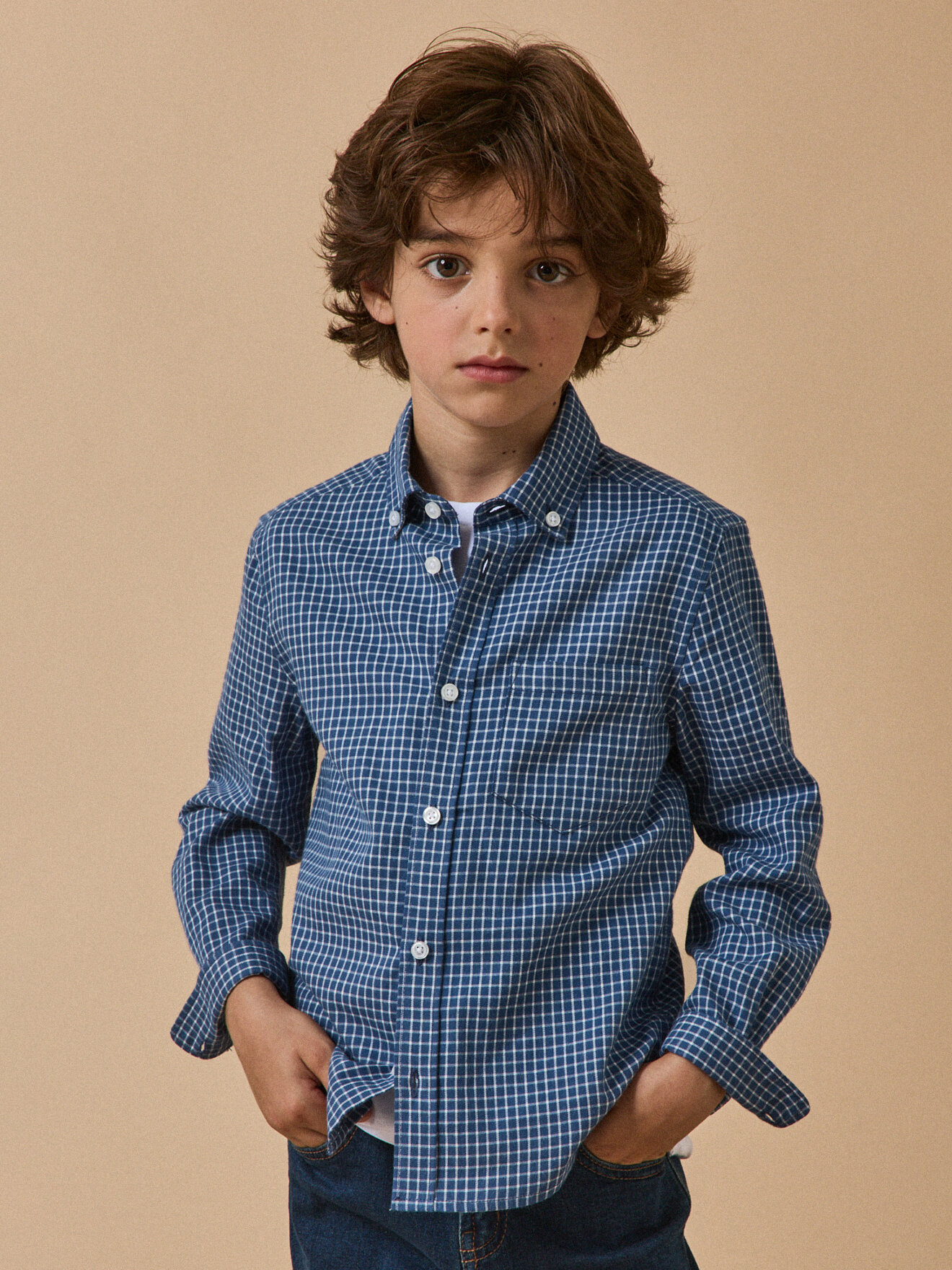 Flannel checkered shirt CYRILLUS Blue