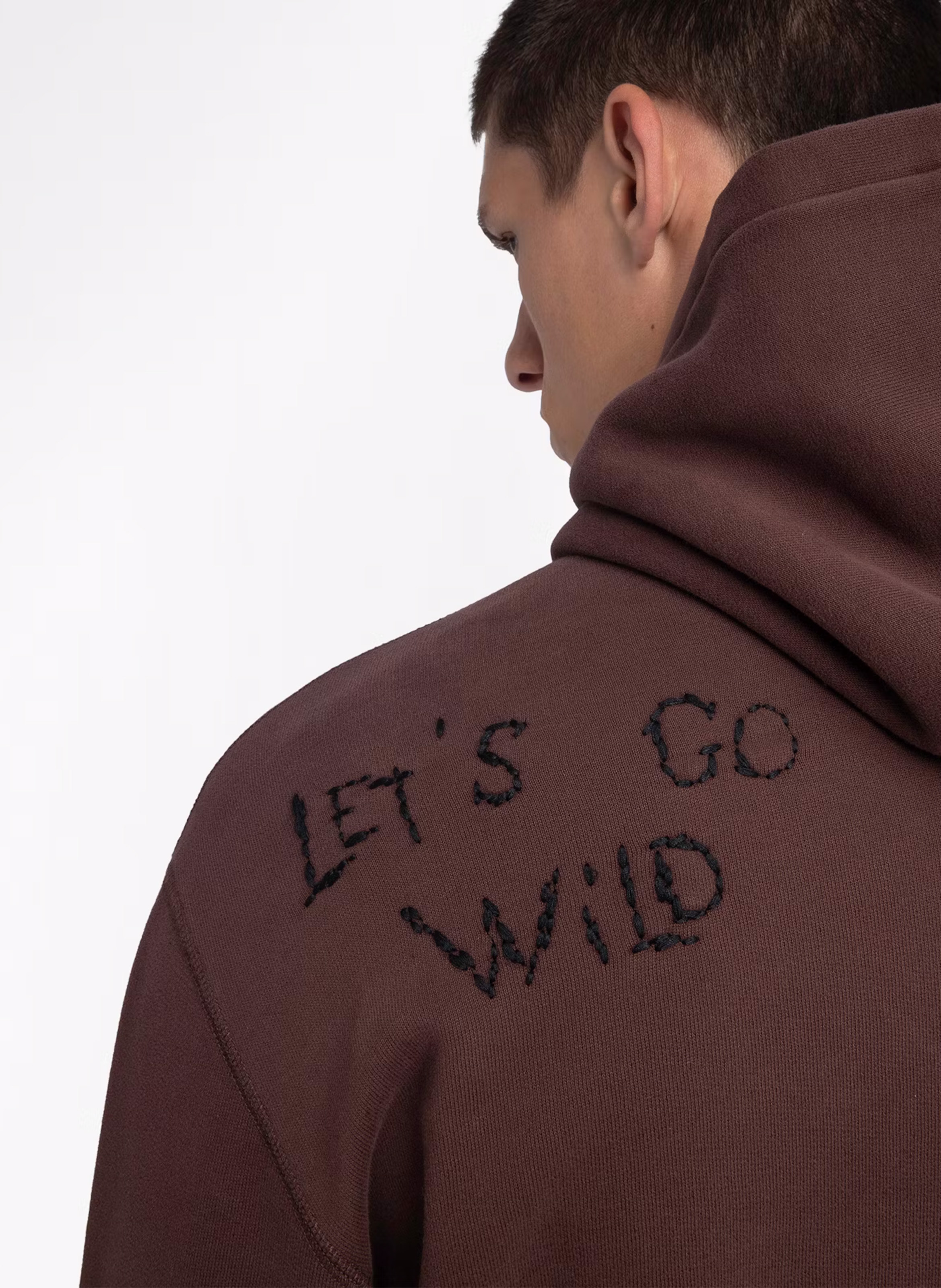 Sweat à capuche droit brodé en coton mélangé ZADIG&amp;VOLTAIRE Violet