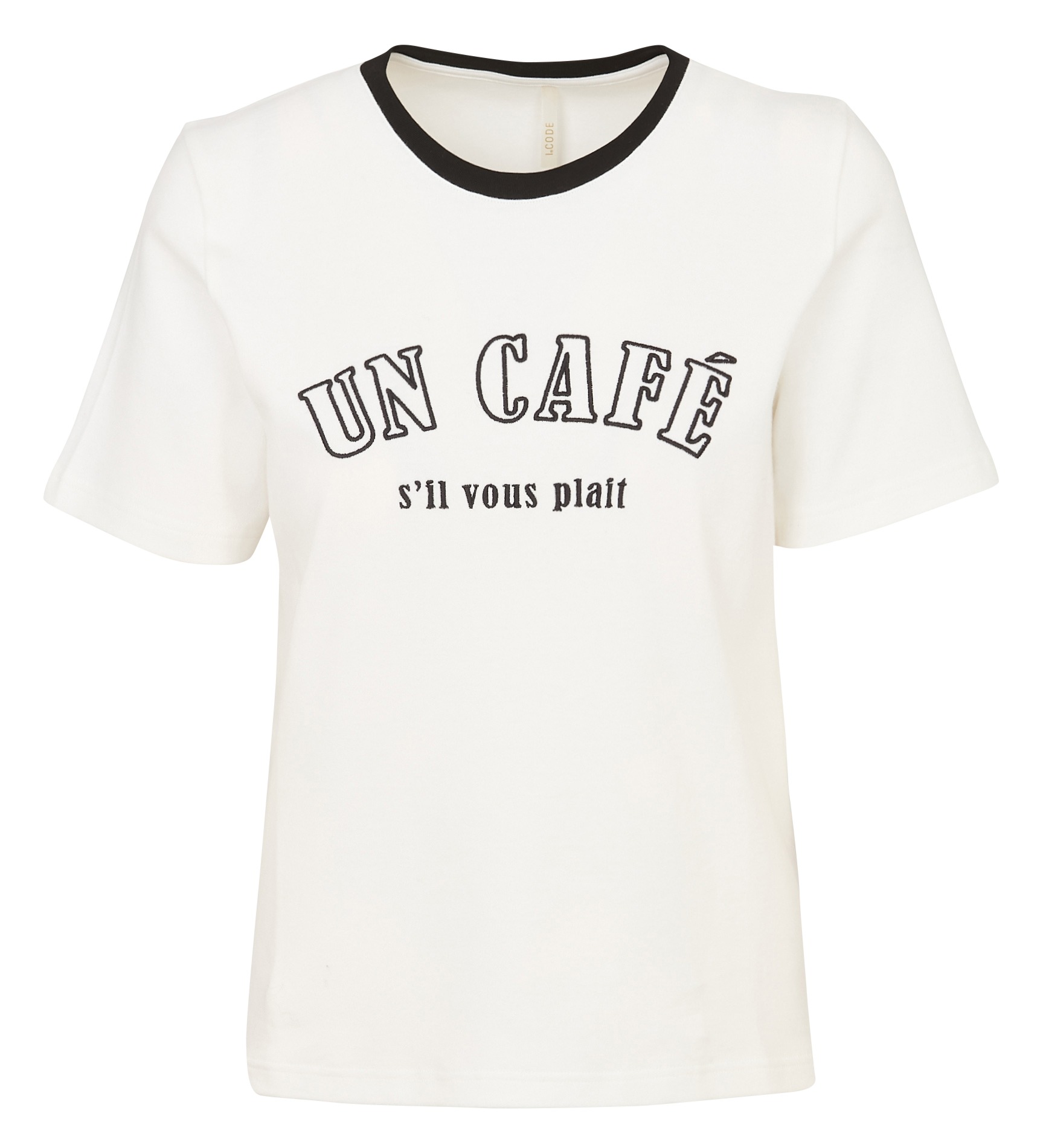 Abito corto collo classico con bottoni in cotone I CODE Bianco