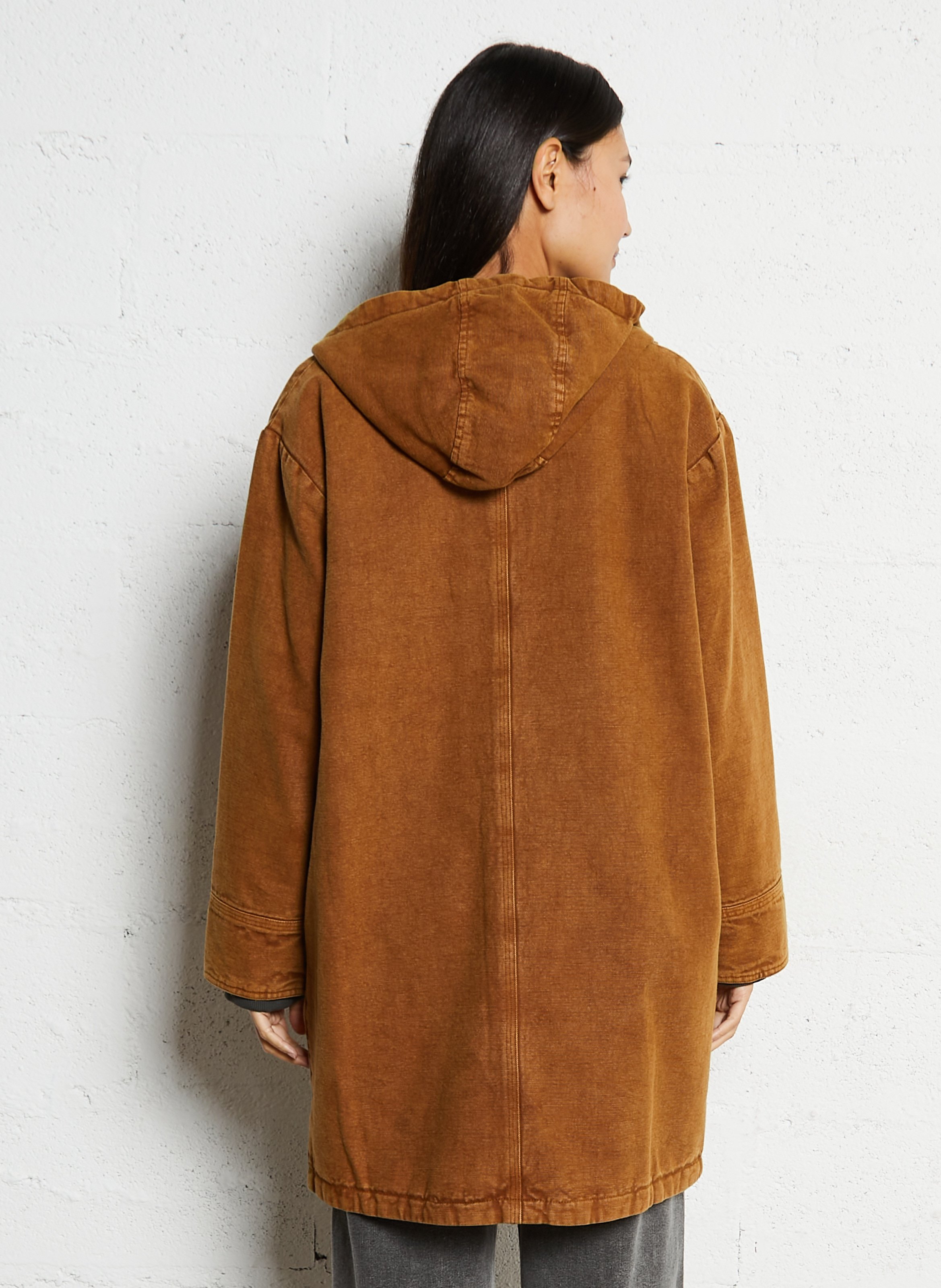 Denim jas met capuchon LEON & HARPER Bruin