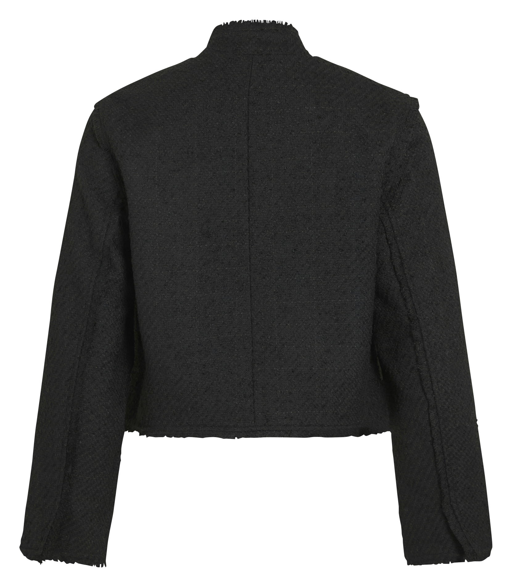 Veste droite col montant en maille tissée VILA Noir