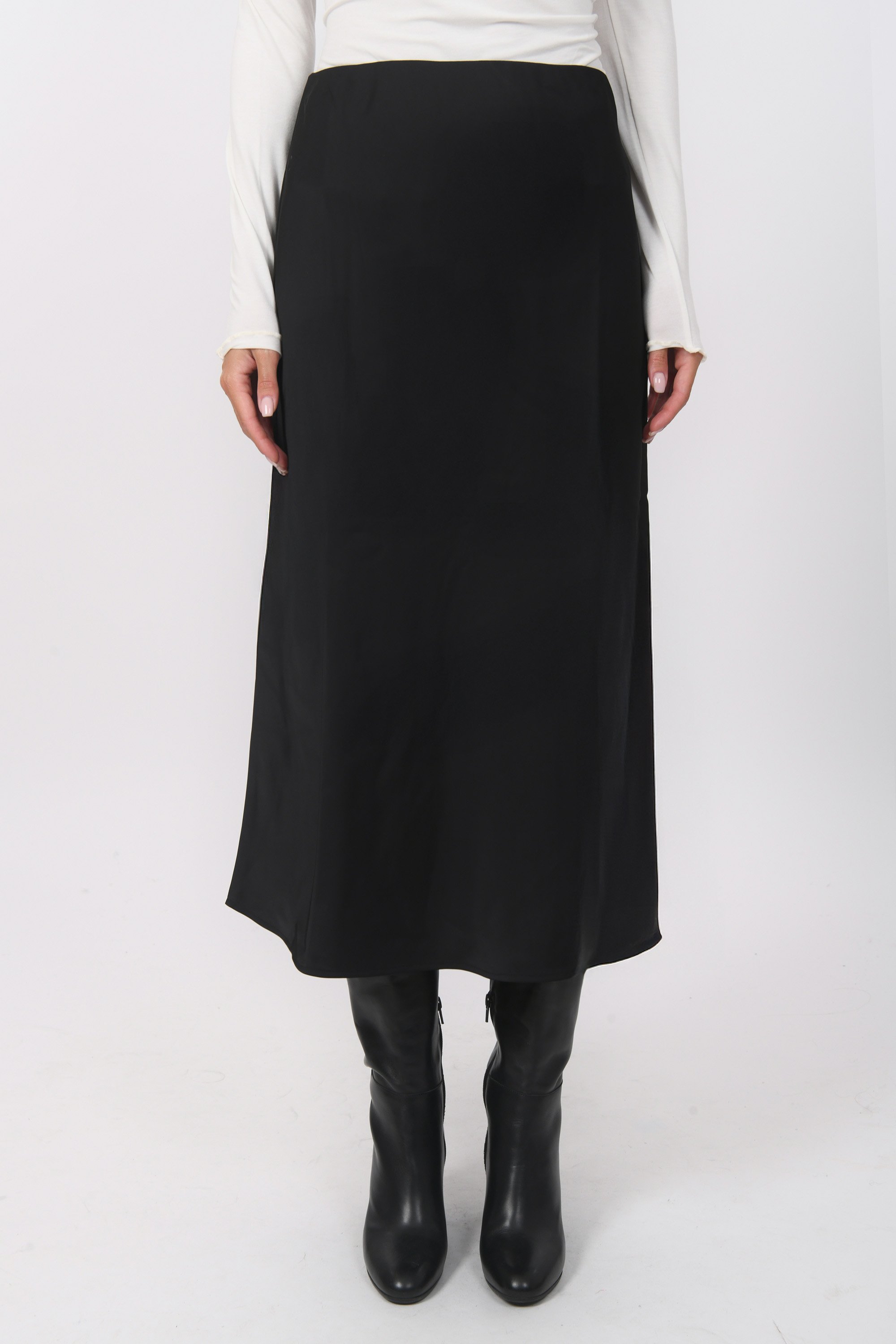 Jupe midi satinée KOOKAI Noir