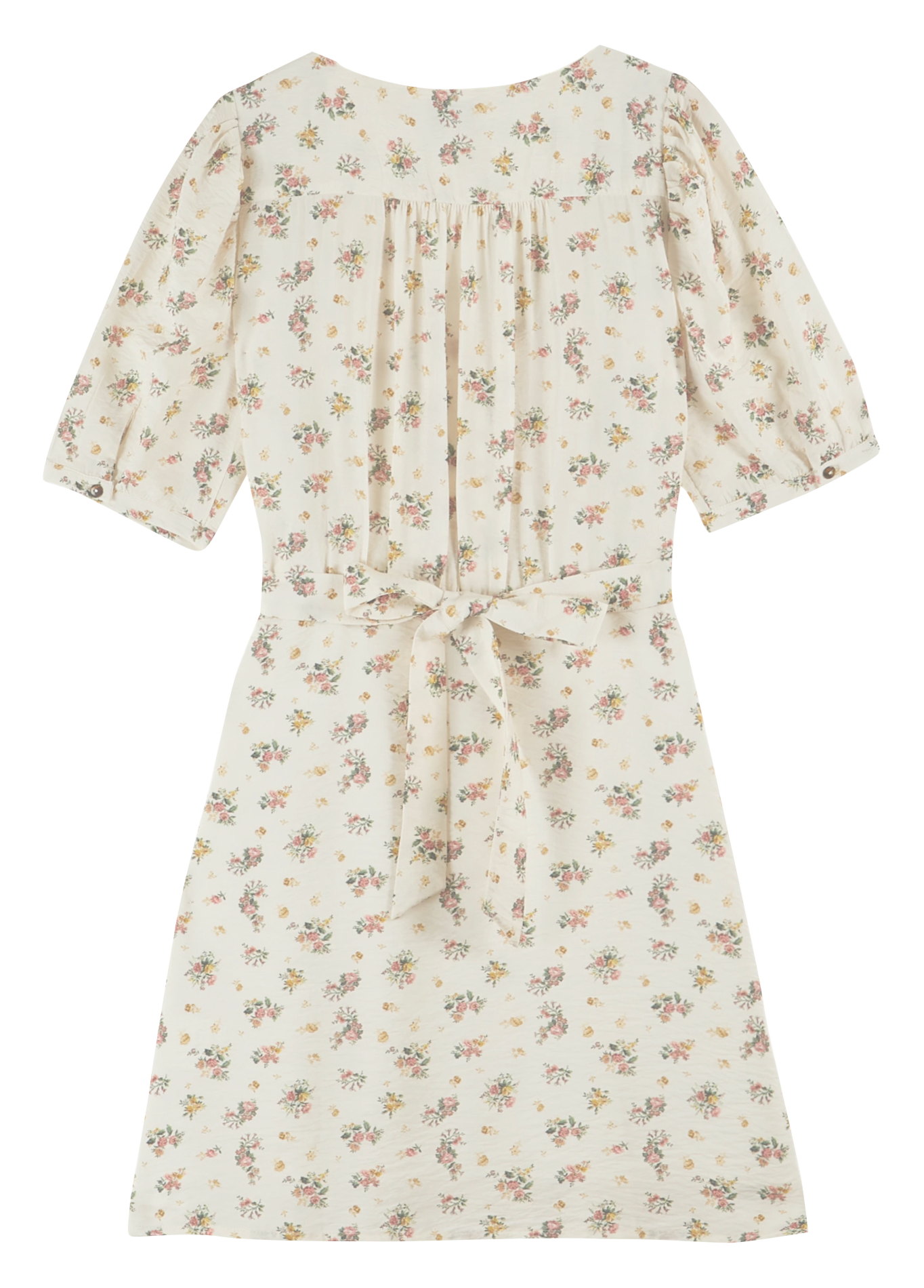 Robe courte col V EMILE ET IDA Beige