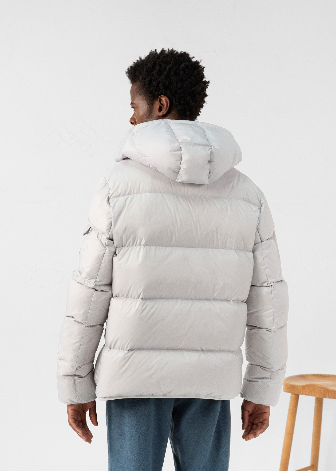 Java hooded puffer jacket for extreme cold JOTT Grey