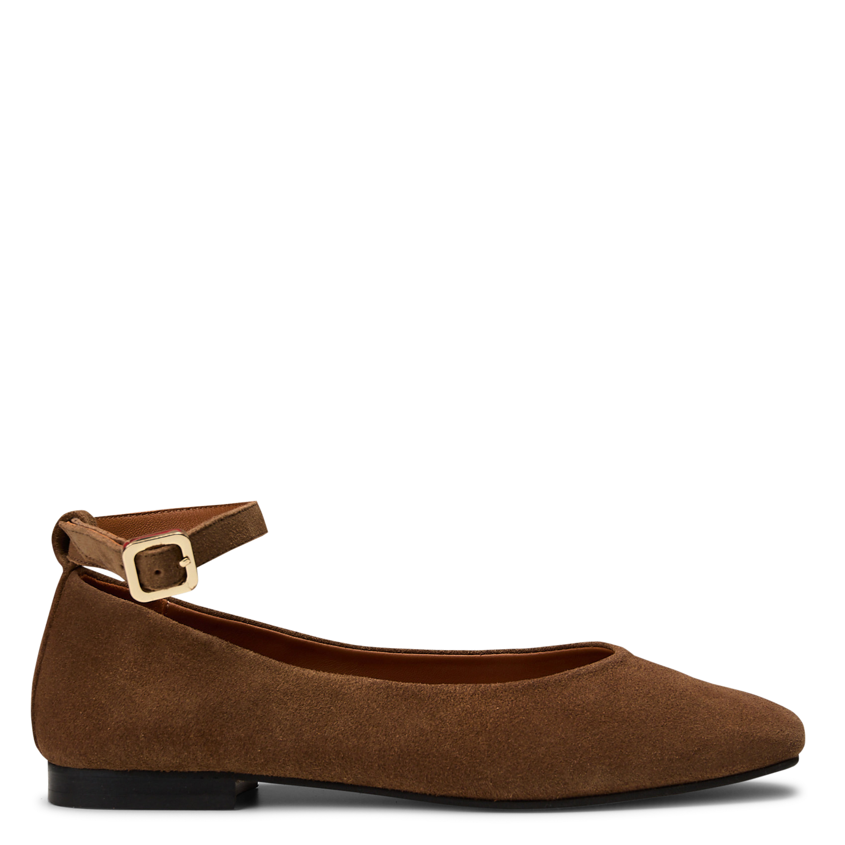 Ballerines à brides en cuir velours MELLOW YELLOW Marron