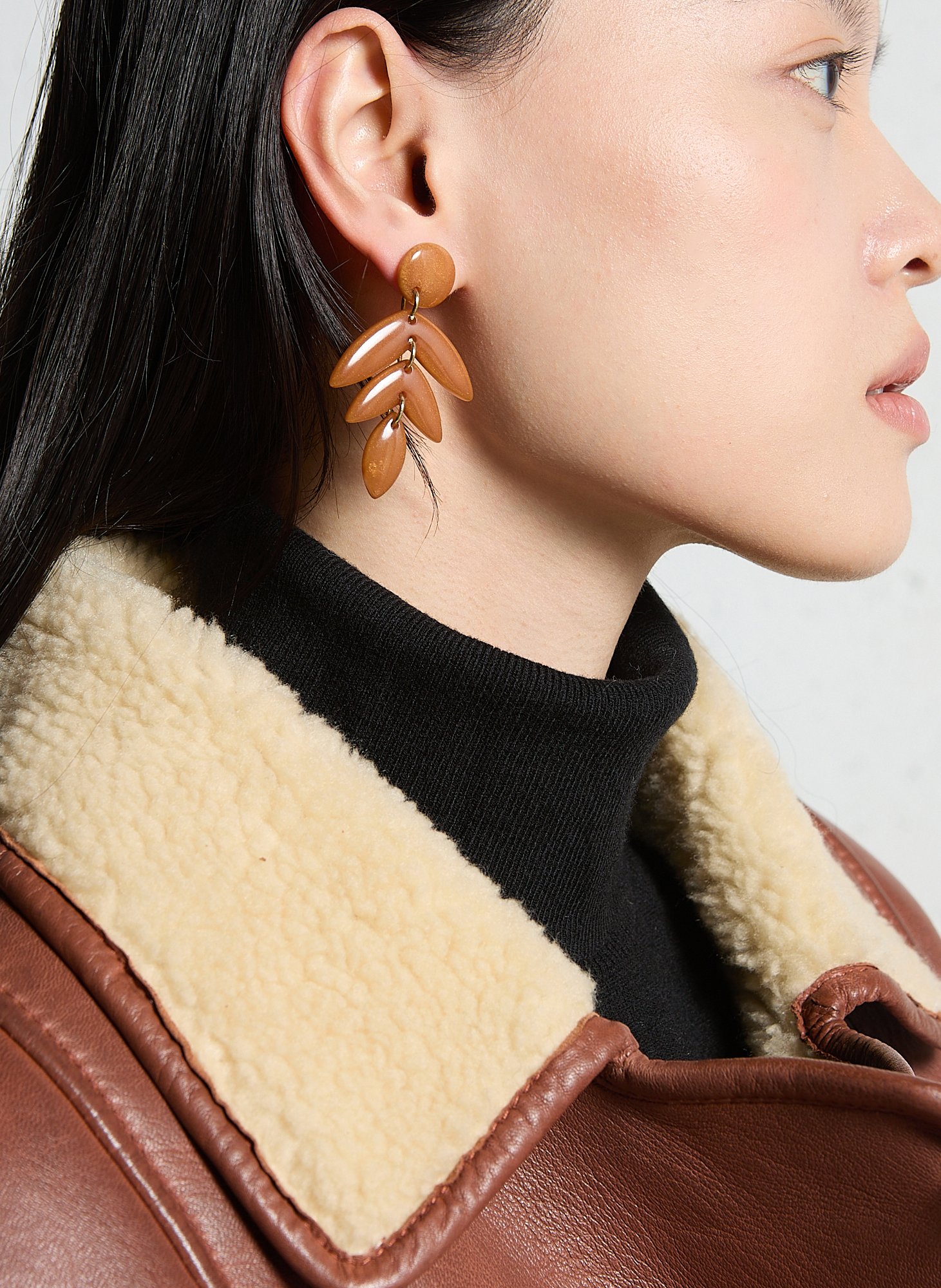 Pendientes de varilla largos FEEKA Amarillo