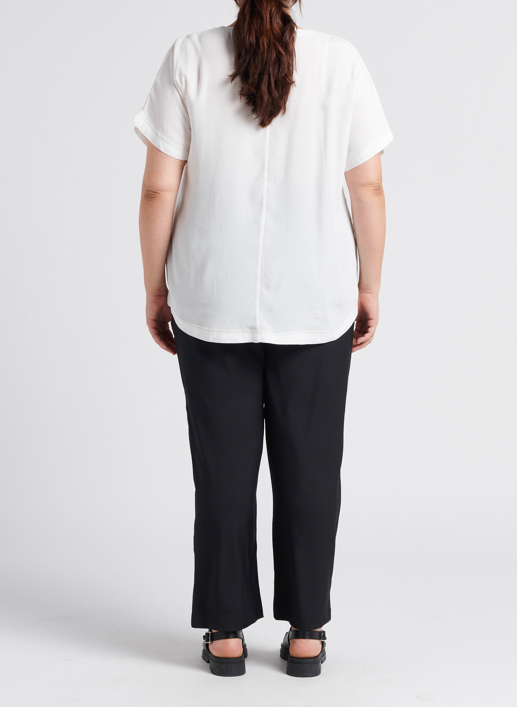 Pantalon droit uni EVOKED Noir