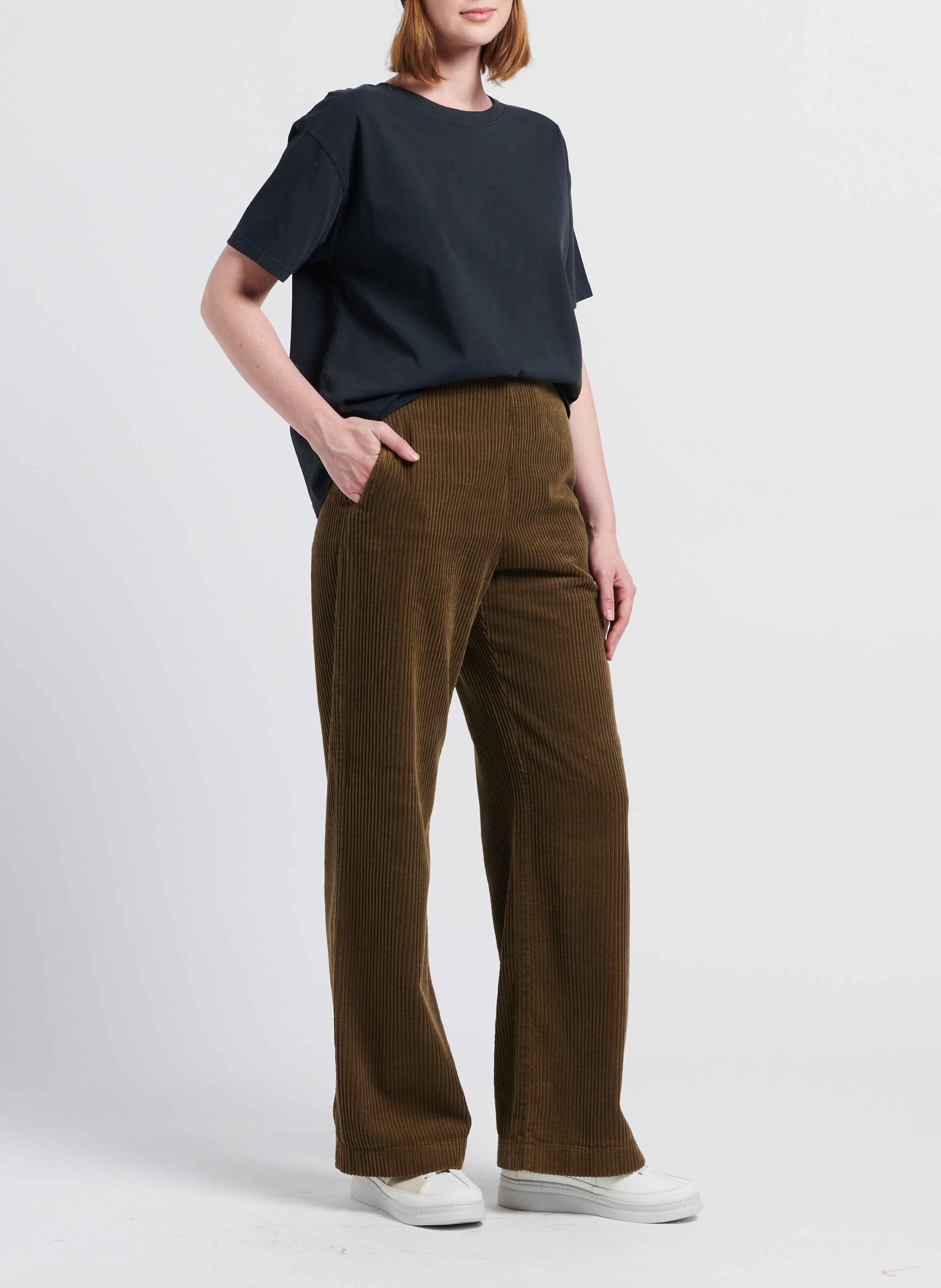 Loose-fit round-neck cotton T-shirt AMERICAN VINTAGE Black