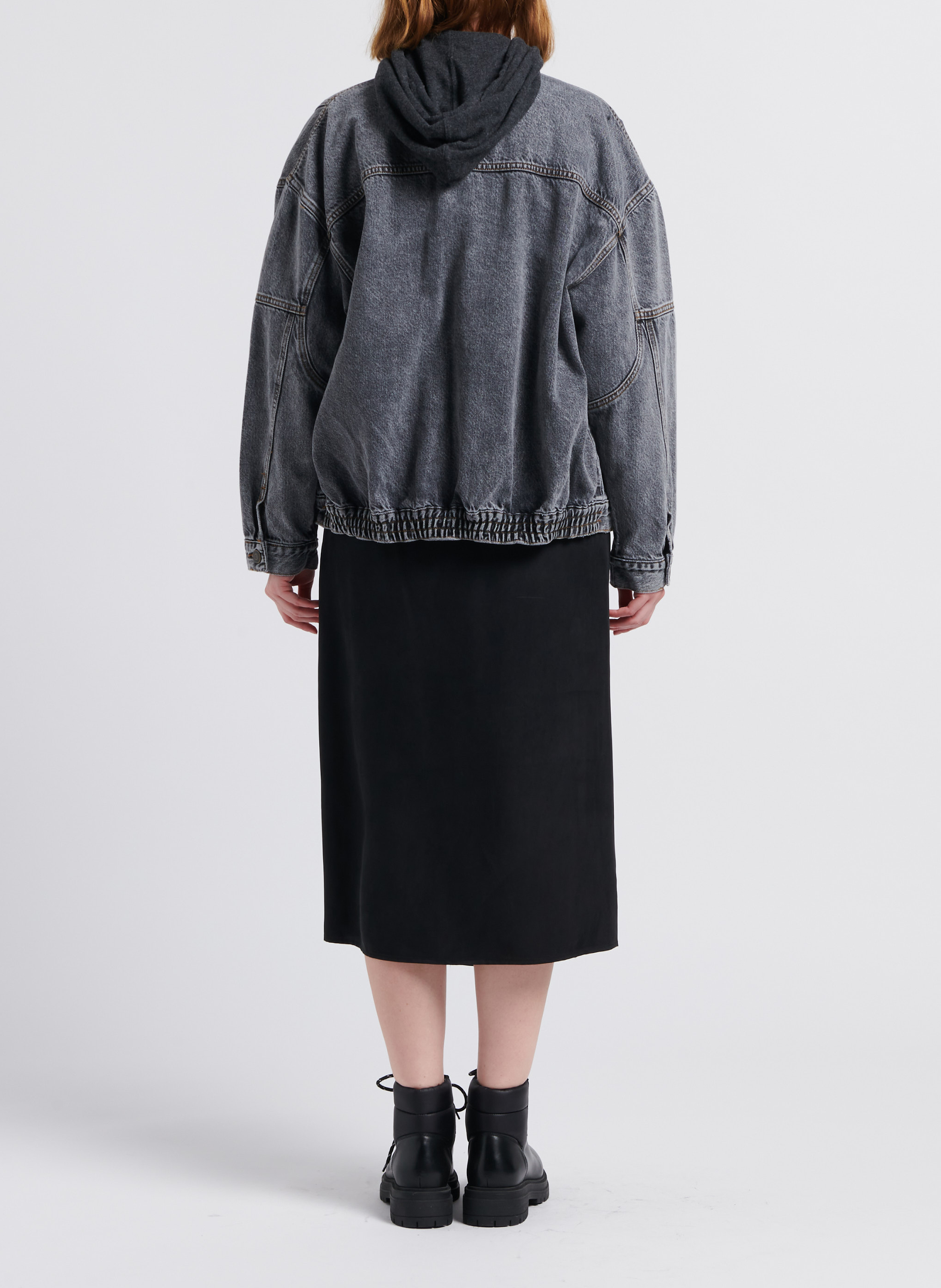 Sweat à capuche en coton mélangé AMERICAN VINTAGE Noir