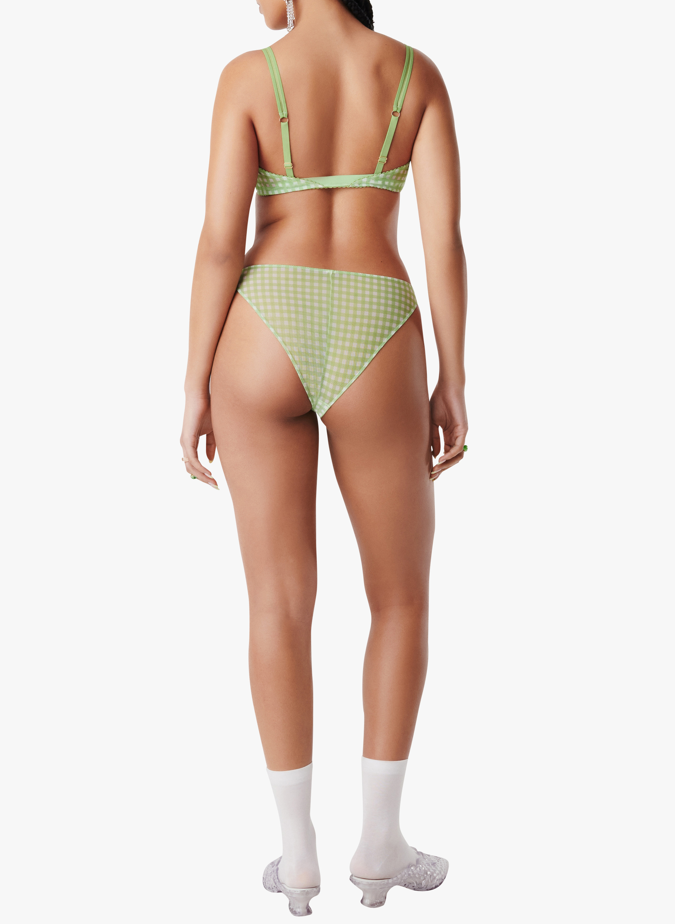 Culotte taille basse en tulle ICONE Vert