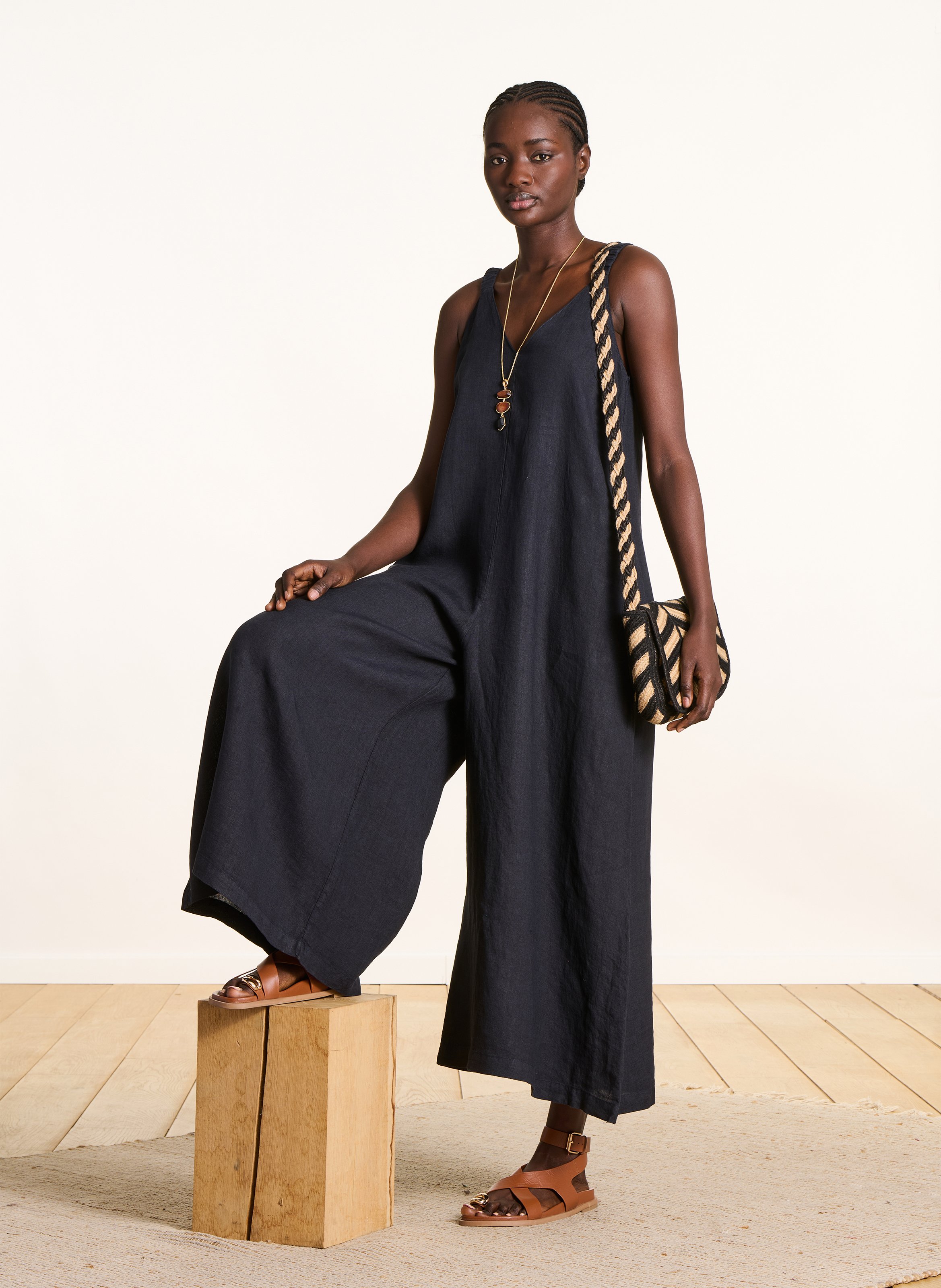 Solid linen jumpsuit LA FEE MARABOUTEE