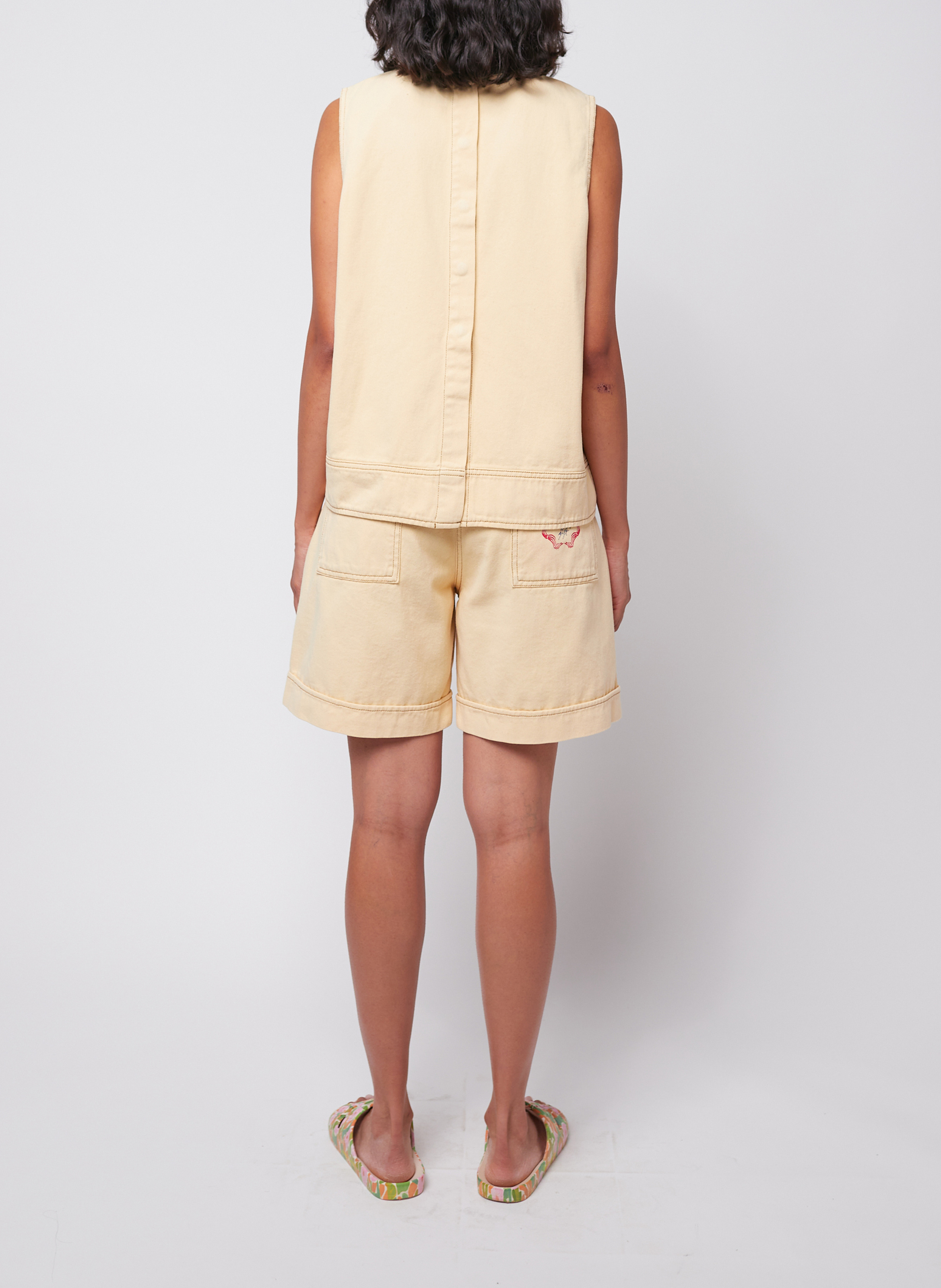 Top van biokatoen met ronde hals BOBO CHOSES Geel