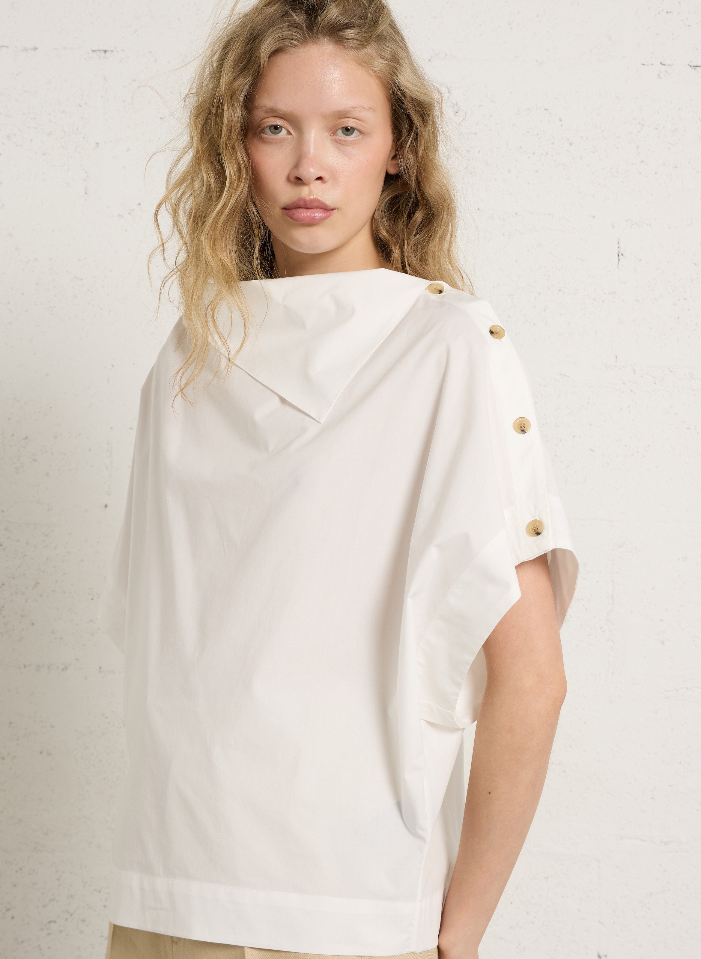 Top ample en coton bio SOEUR Beige