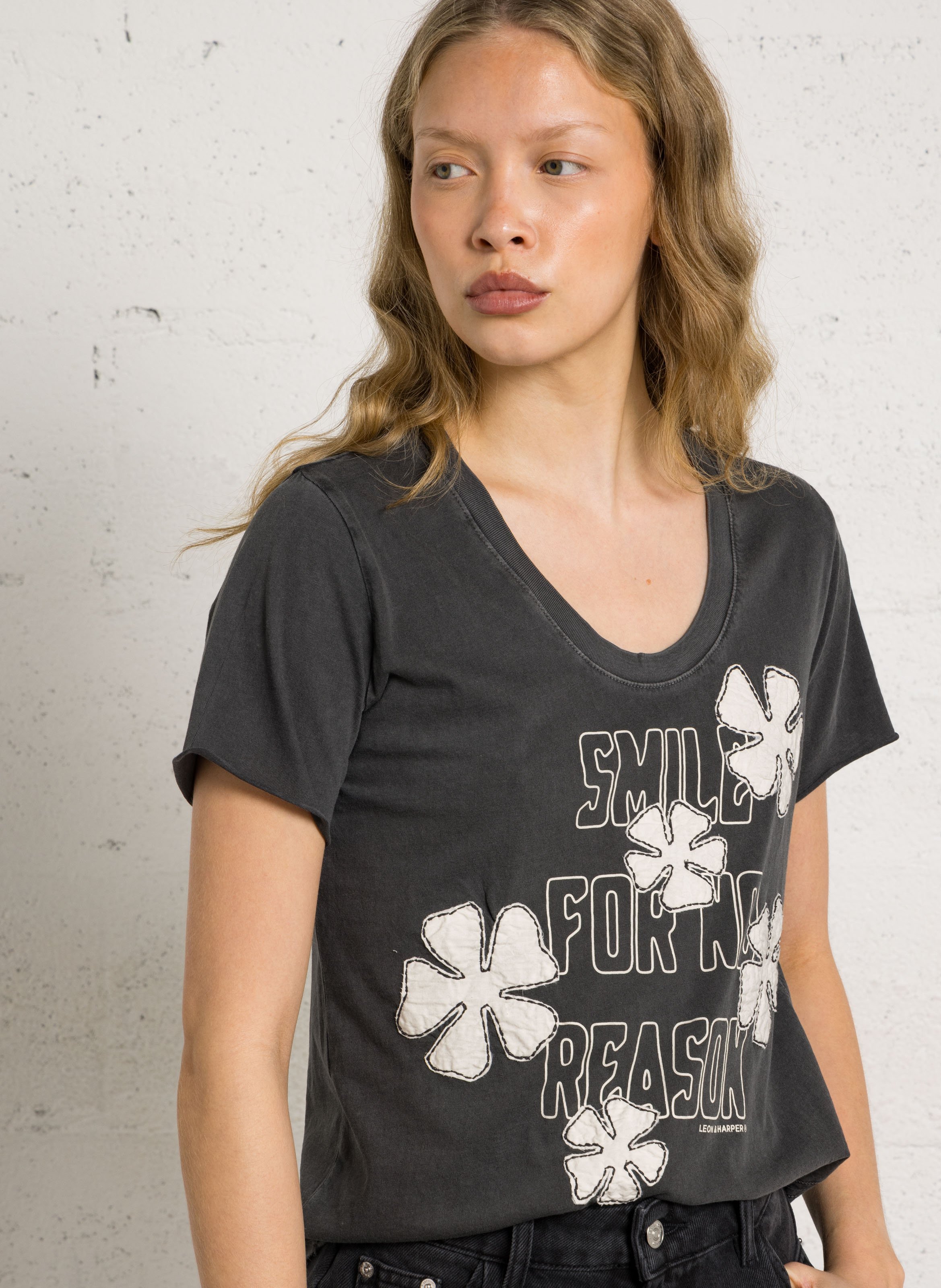 Round-neck organic cotton T-shirt LEON & HARPER