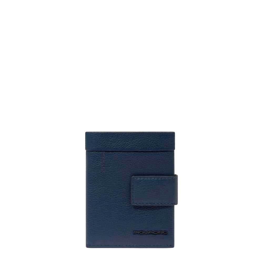 Men's pocket wallet with coin pocket PIQUADRO Blue
