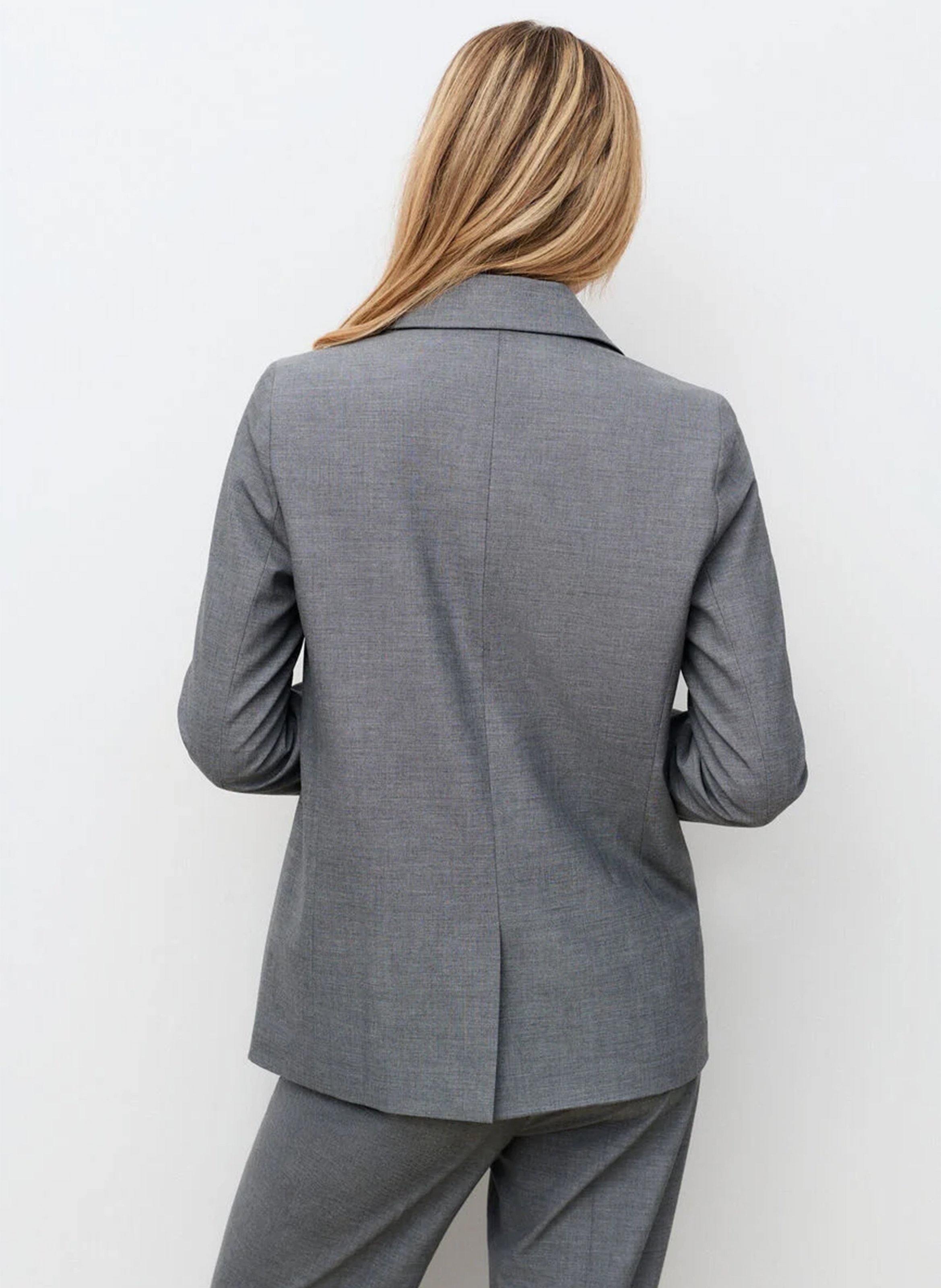 Veste tailleur droite CAROLL Gris