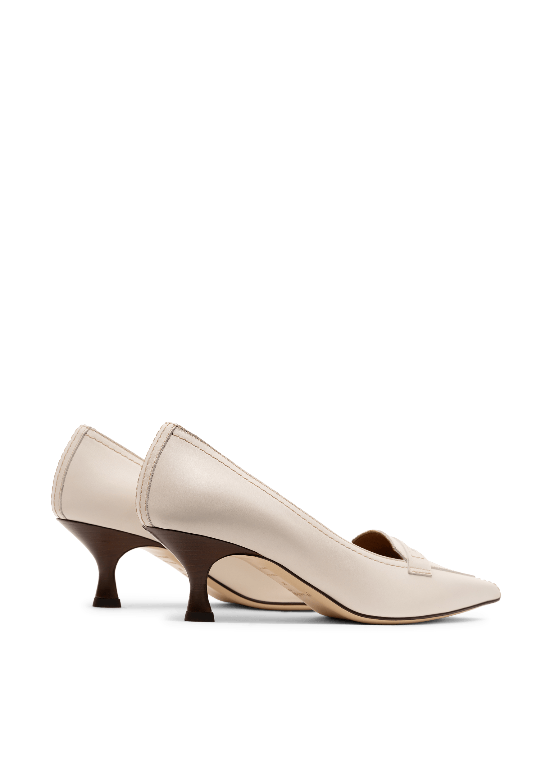 Smooth leather loafers in latte PARALLELE PARIS White