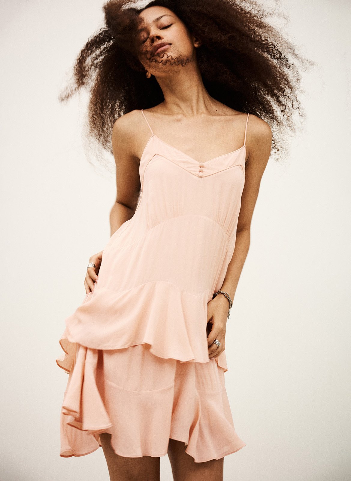 Robe courte col v  BA&SH Rose