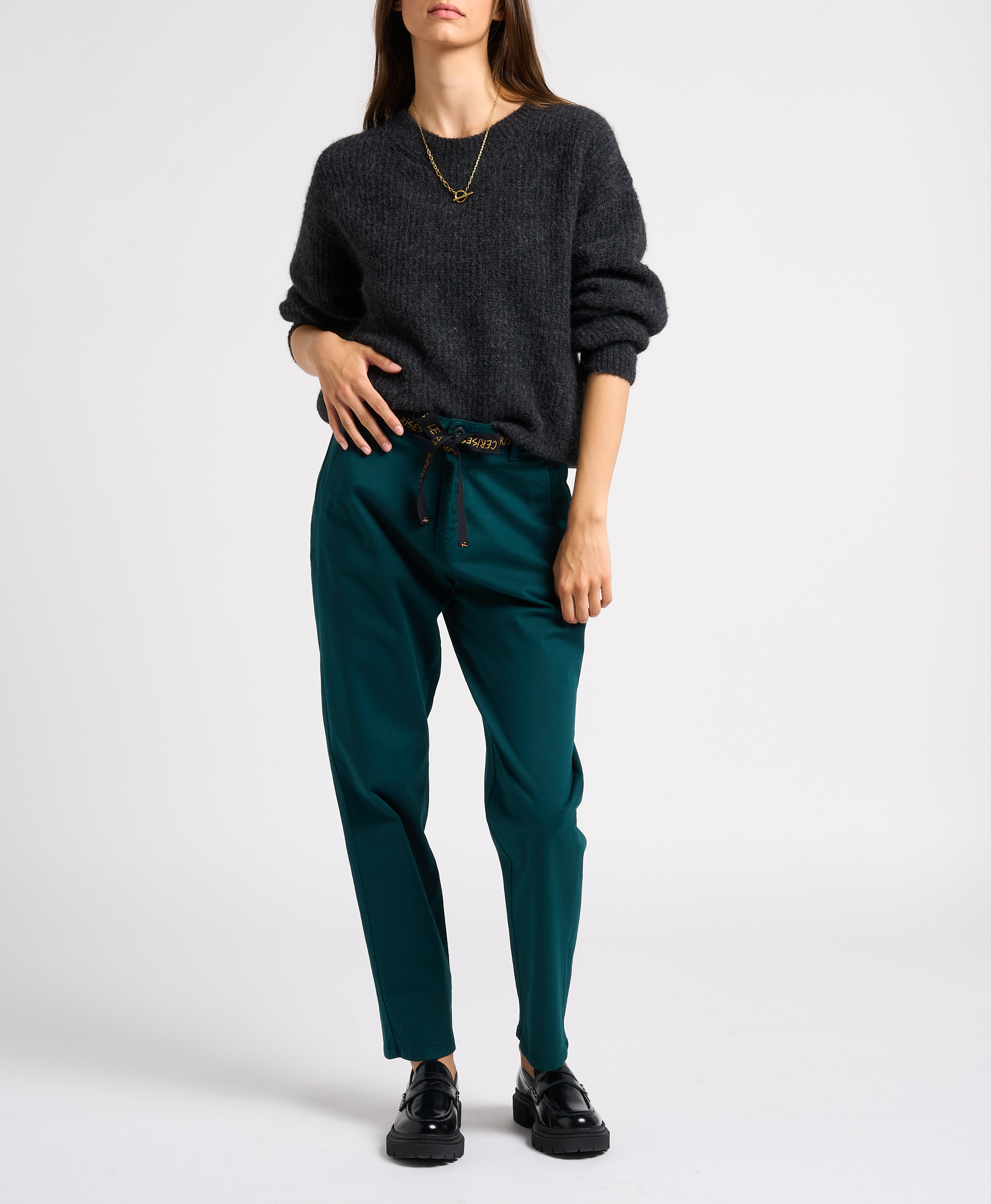 Plain round-neck sweater AMERICAN VINTAGE Grey