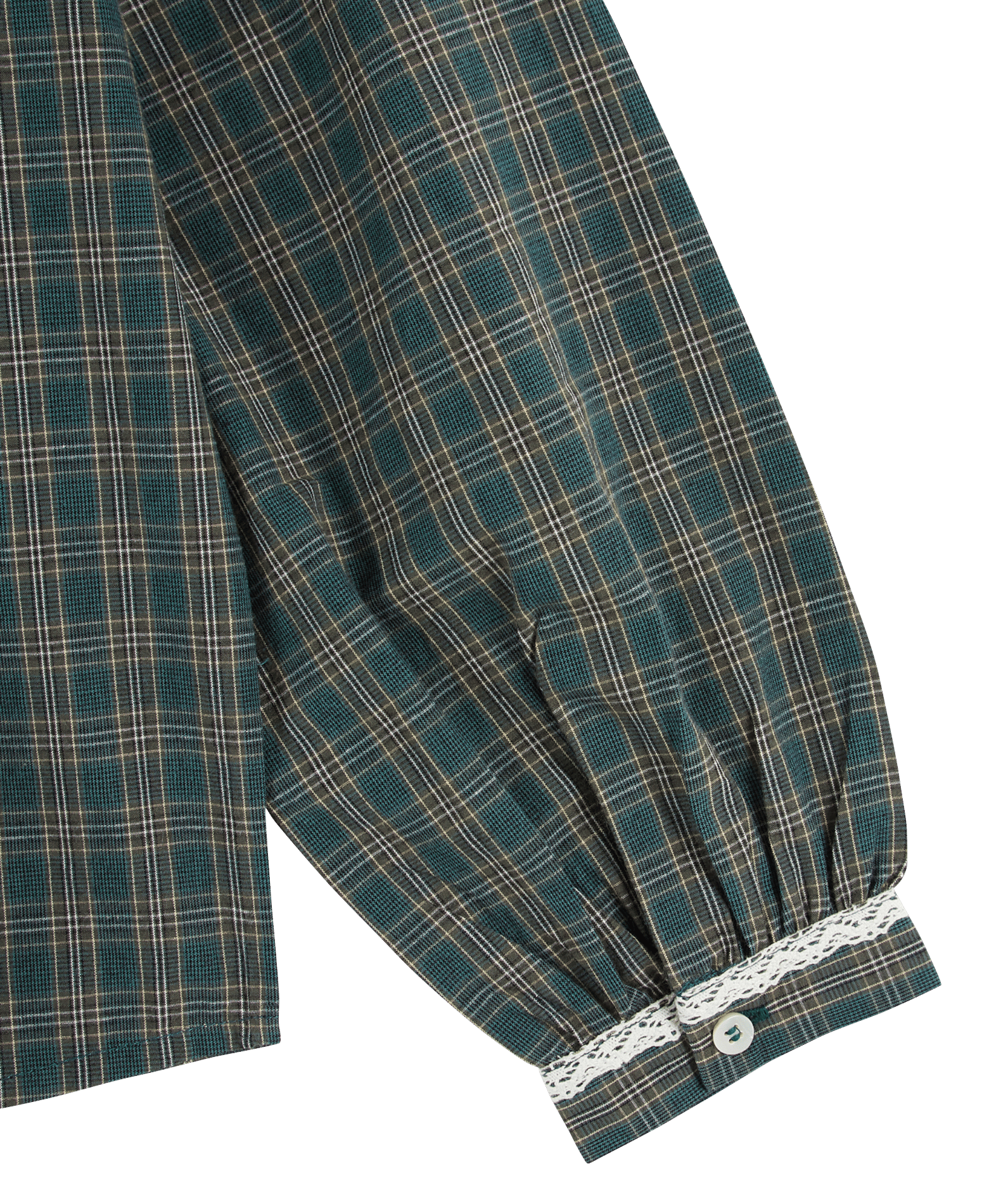 Blouse col claudine en coton EMILE ET IDA Vert