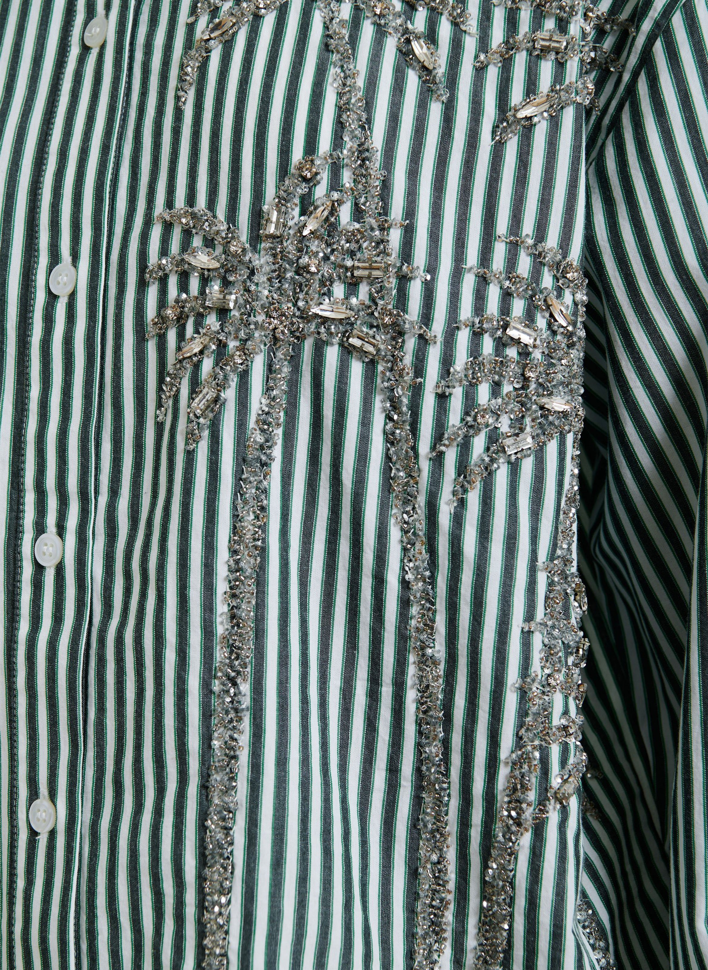 Oversized classic striped shirt ESSENTIEL ANTWERP White